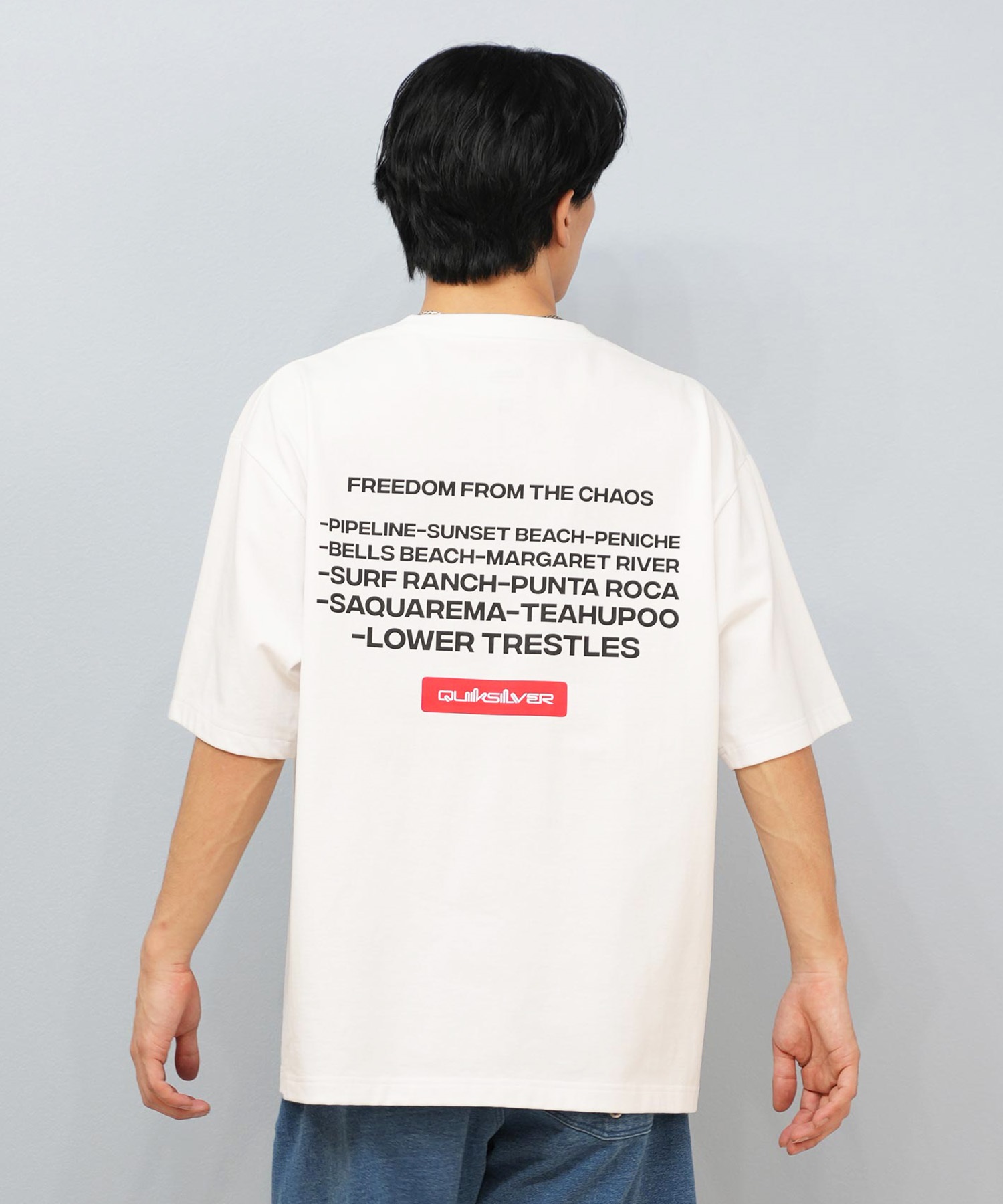 QUIKSILVER クイックシルバー 半袖 Tシャツ メンズ ロゴ バック 