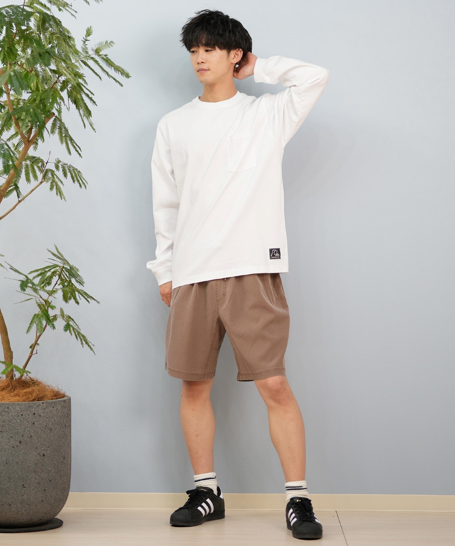 QUIKSILVER クイックシルバー メンズ 長袖Tシャツ ロンT シンプル ユニ