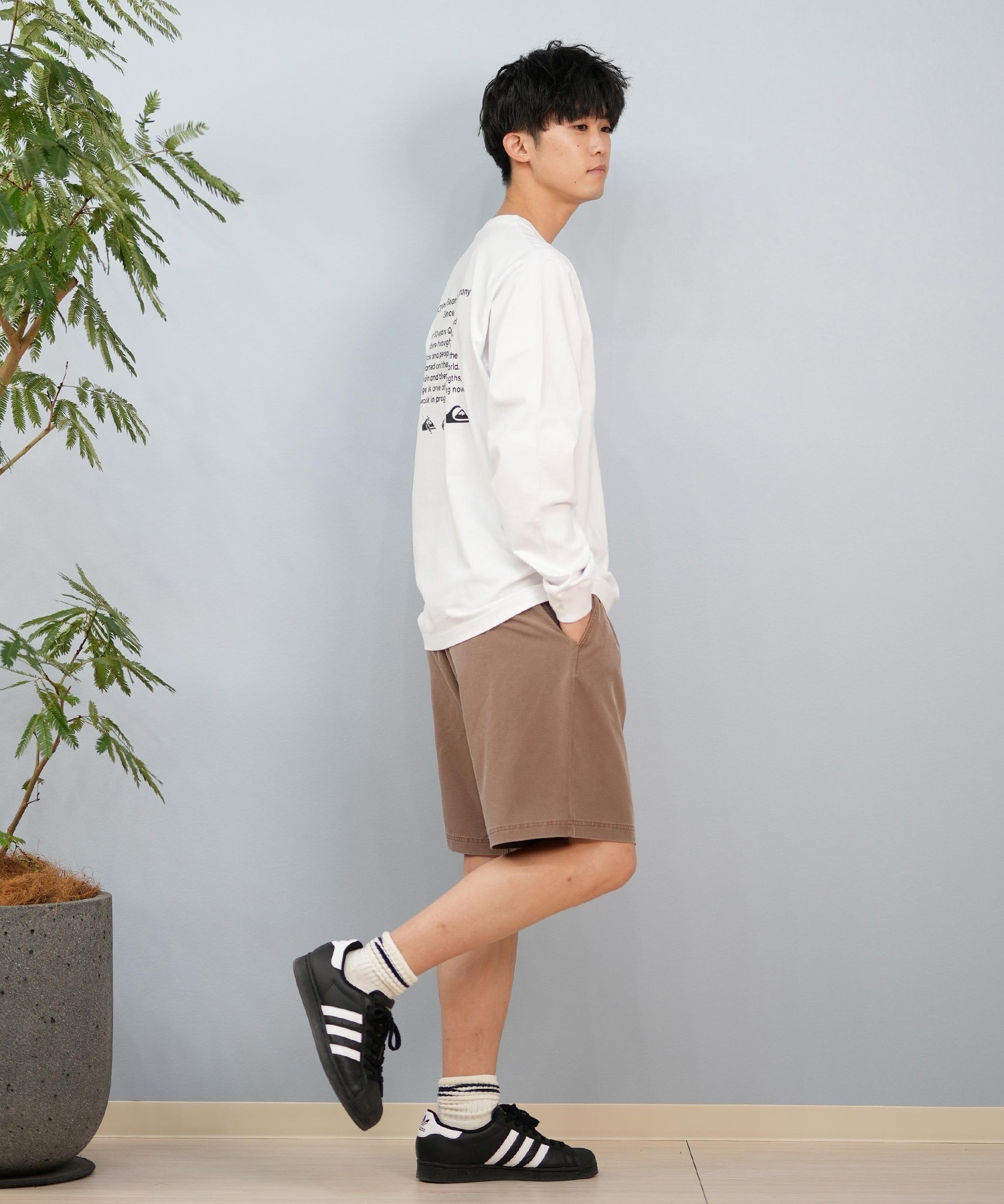 QUIKSILVER クイックシルバー メンズ 長袖Tシャツ ロンT シンプル ユニ