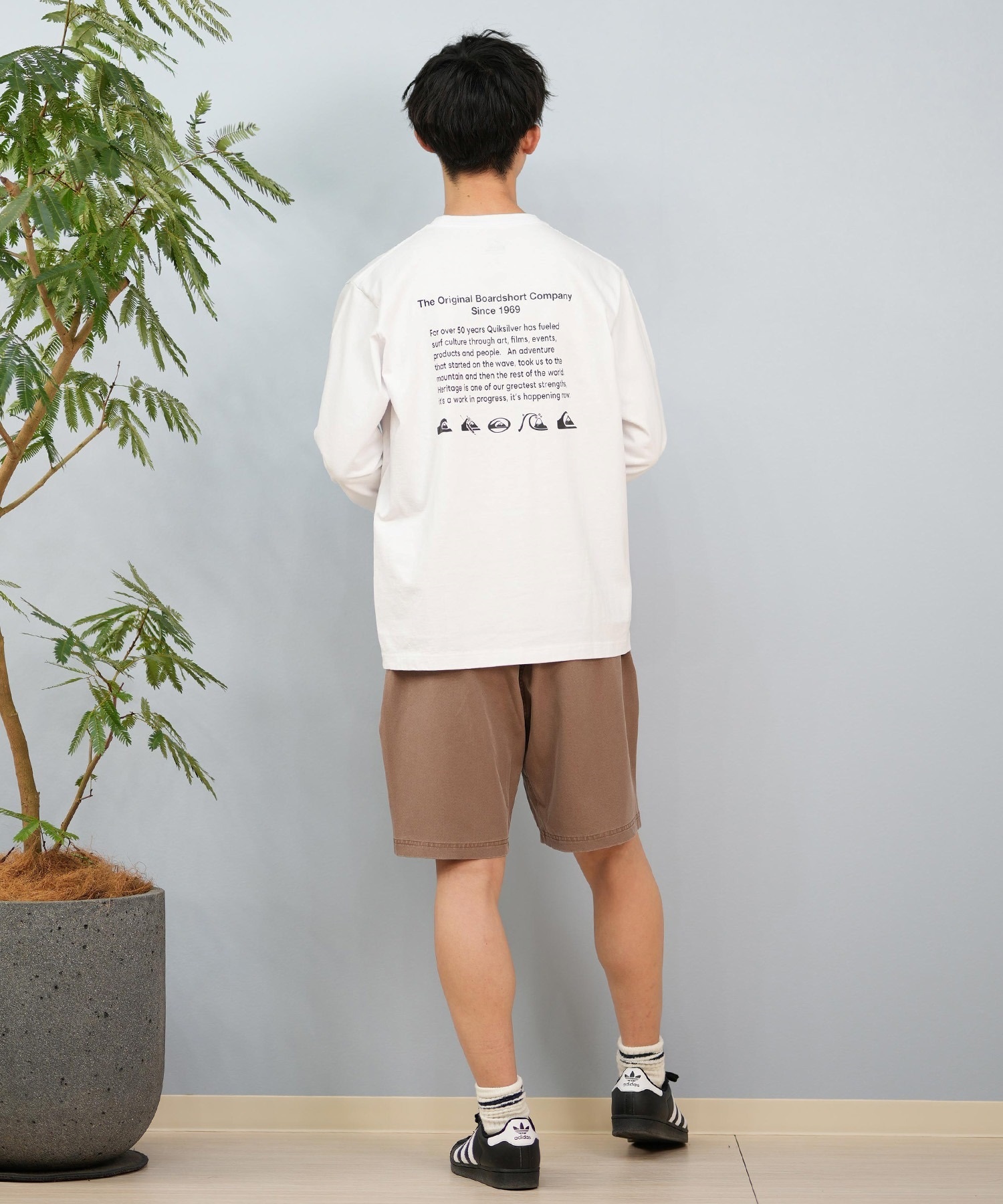 QUIKSILVER クイックシルバー メンズ 長袖Tシャツ ロンT シンプル ユニ
