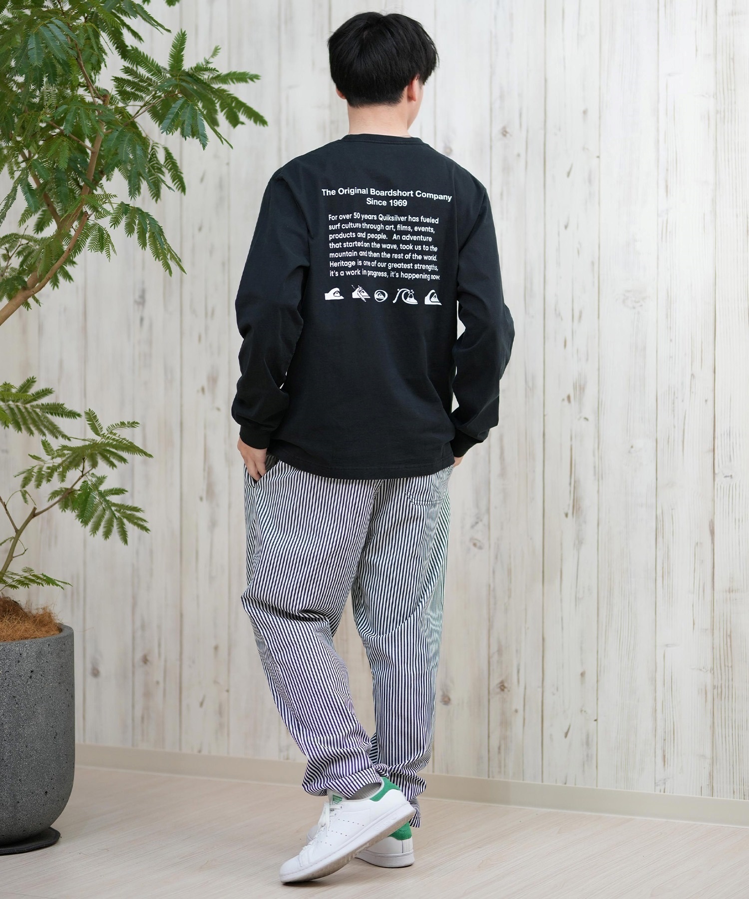 QUIKSILVER クイックシルバー メンズ 長袖Tシャツ ロンT シンプル ユニ