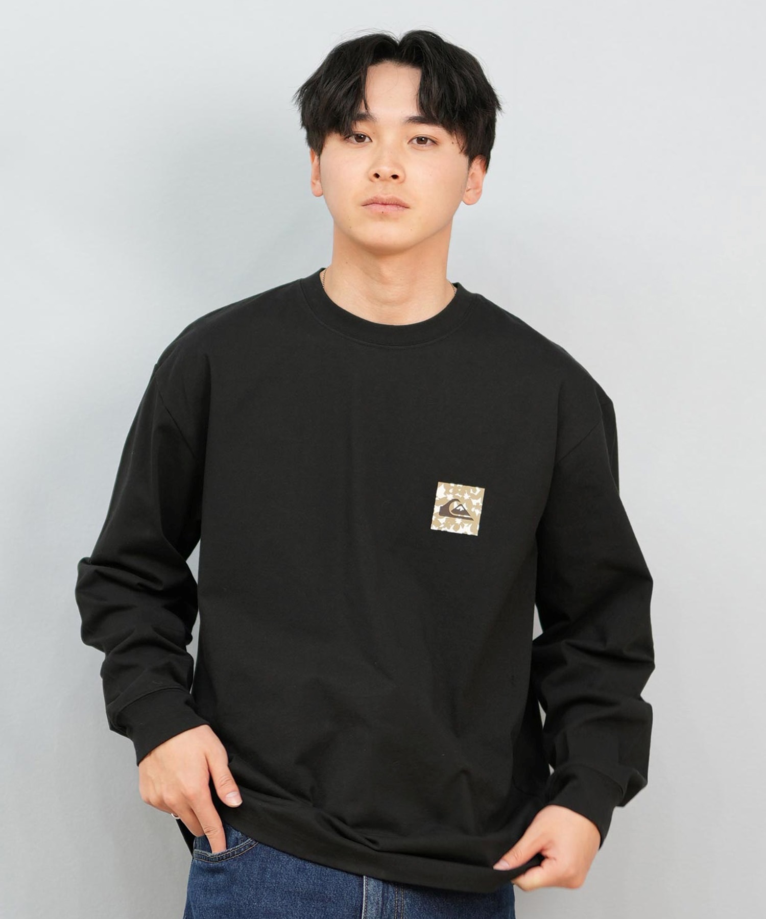 QUIKSILVER クイックシルバー メンズ 長袖Tシャツ ロンT ボックスロゴ