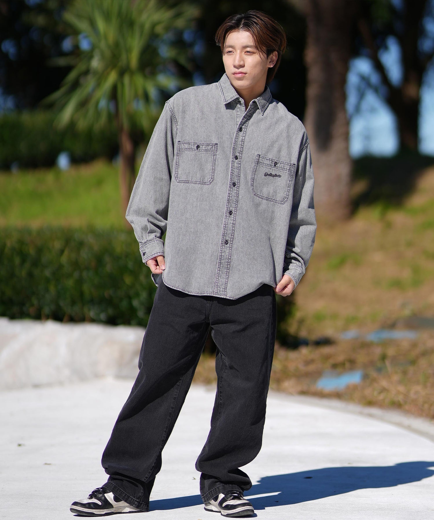 QUIKSILVER クイックシルバー 長袖 シャツ メンズ デニムシャツ