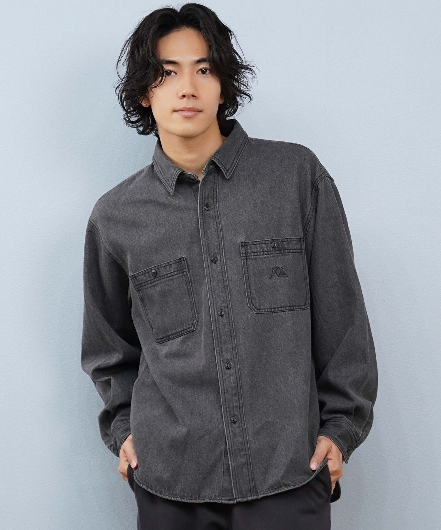QUIKSILVER クイックシルバー 長袖 シャツ メンズ デニムシャツ