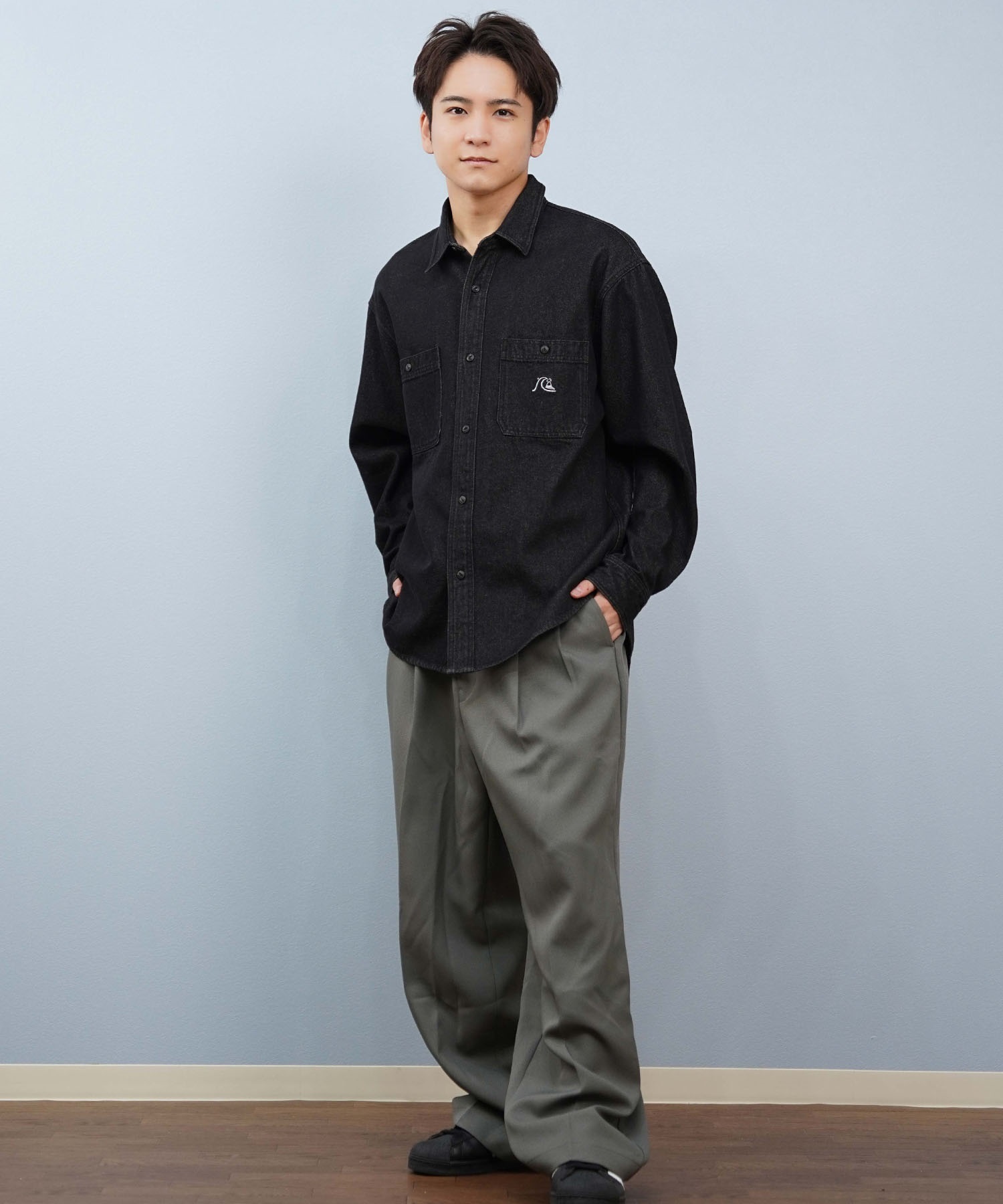 QUIKSILVER クイックシルバー 長袖 シャツ メンズ デニムシャツ