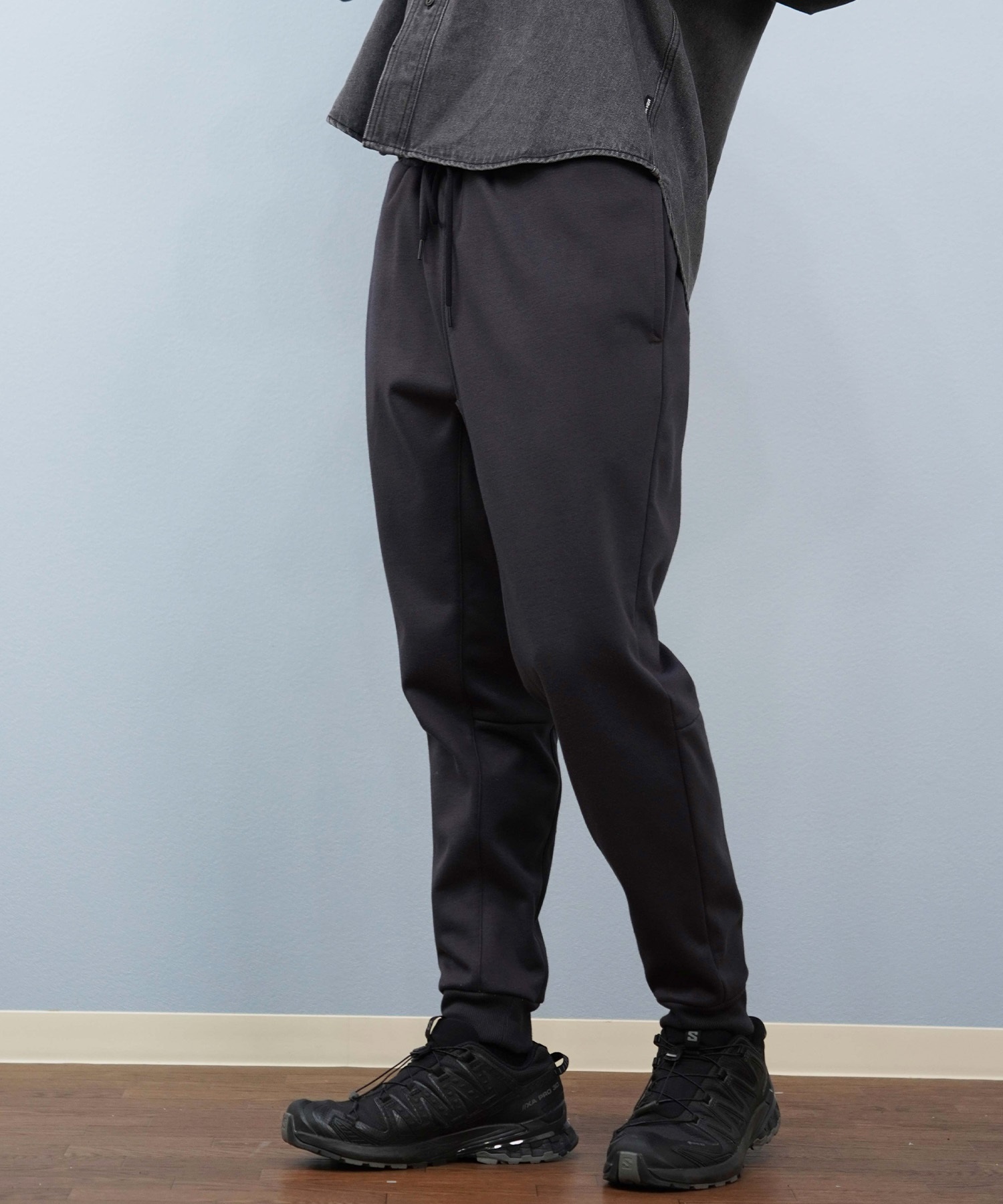 QUIKSILVER クイックシルバー ロングパンツ メンズ WR DOUBLE LOGO PANT フリースパンツ 防風 撥水 セットアップ対応 QPT254003(BLK-M)