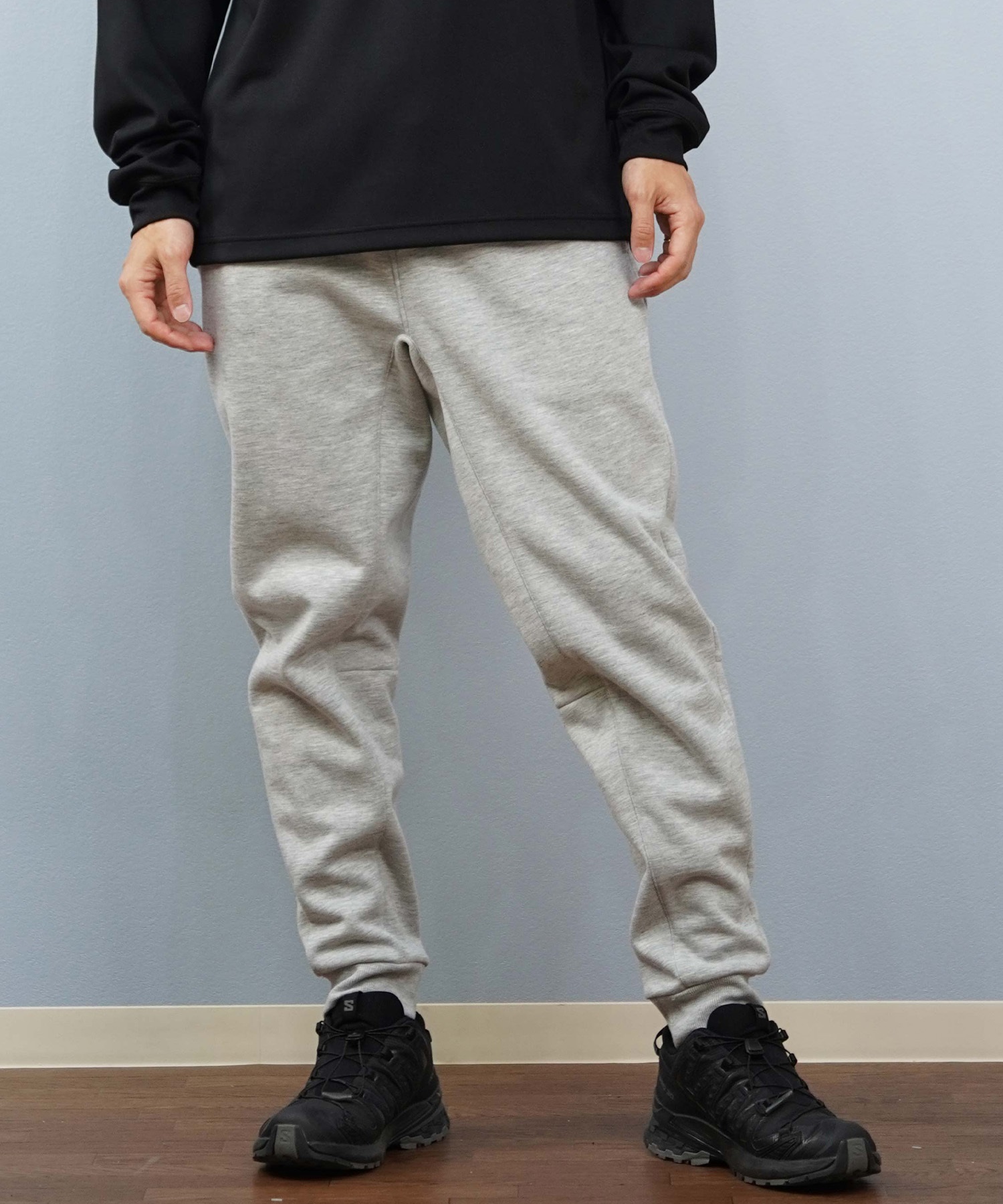 QUIKSILVER クイックシルバー ロングパンツ メンズ WR DOUBLE LOGO PANT フリースパンツ 防風 撥水 セットアップ対応 QPT254003(BLK-M)