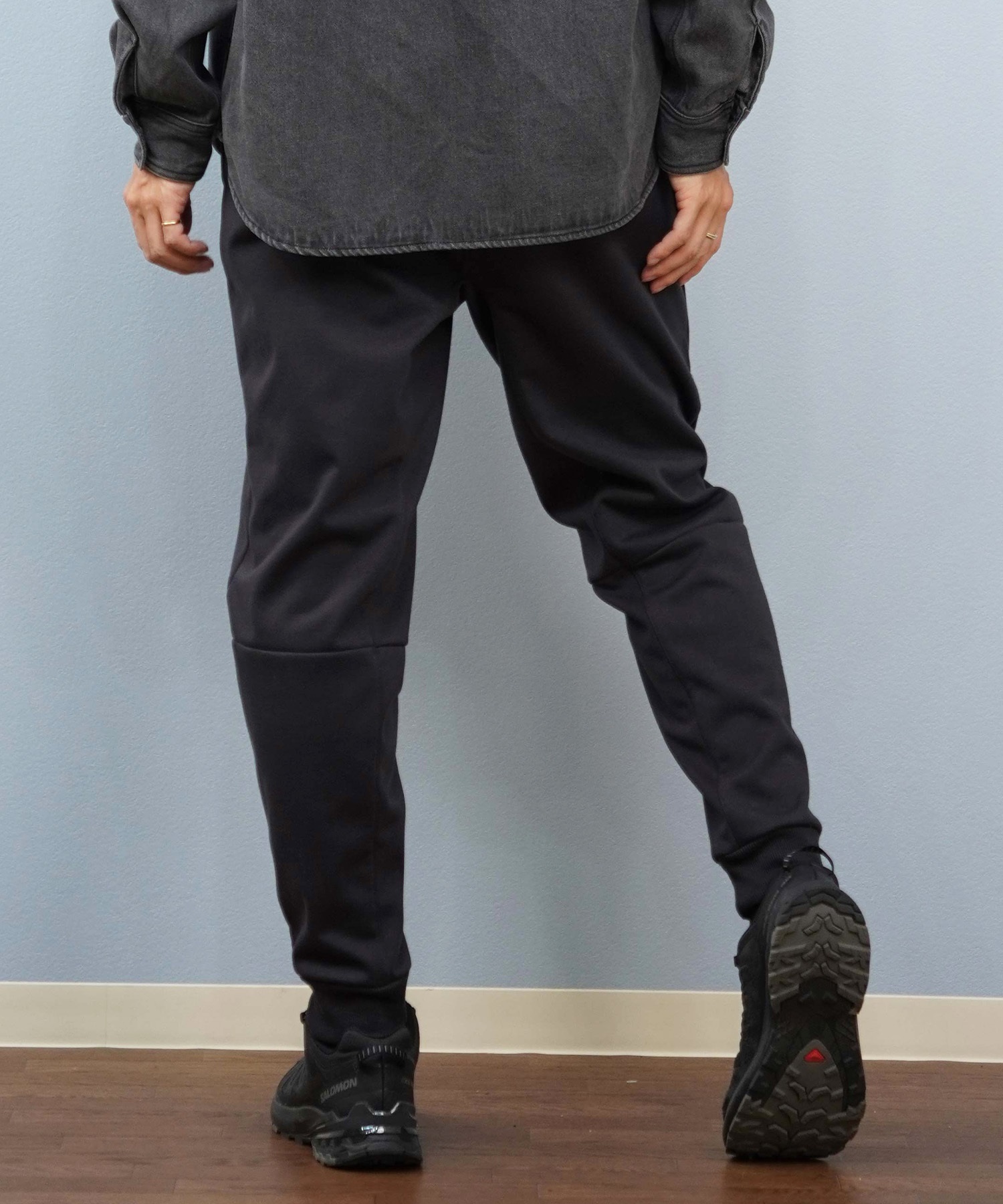 QUIKSILVER クイックシルバー ロングパンツ メンズ WR DOUBLE LOGO PANT フリースパンツ 防風 撥水 セットアップ対応 QPT254003(BLK-M)