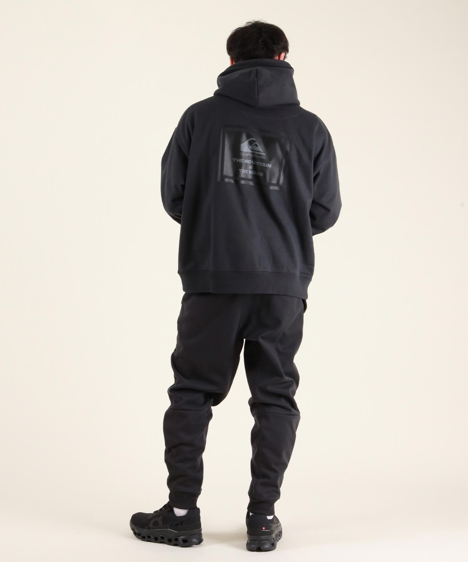 QUIKSILVER クイックシルバー ロングパンツ メンズ WR DOUBLE LOGO PANT フリースパンツ 防風 撥水 セットアップ対応 QPT254003(BLK-M)