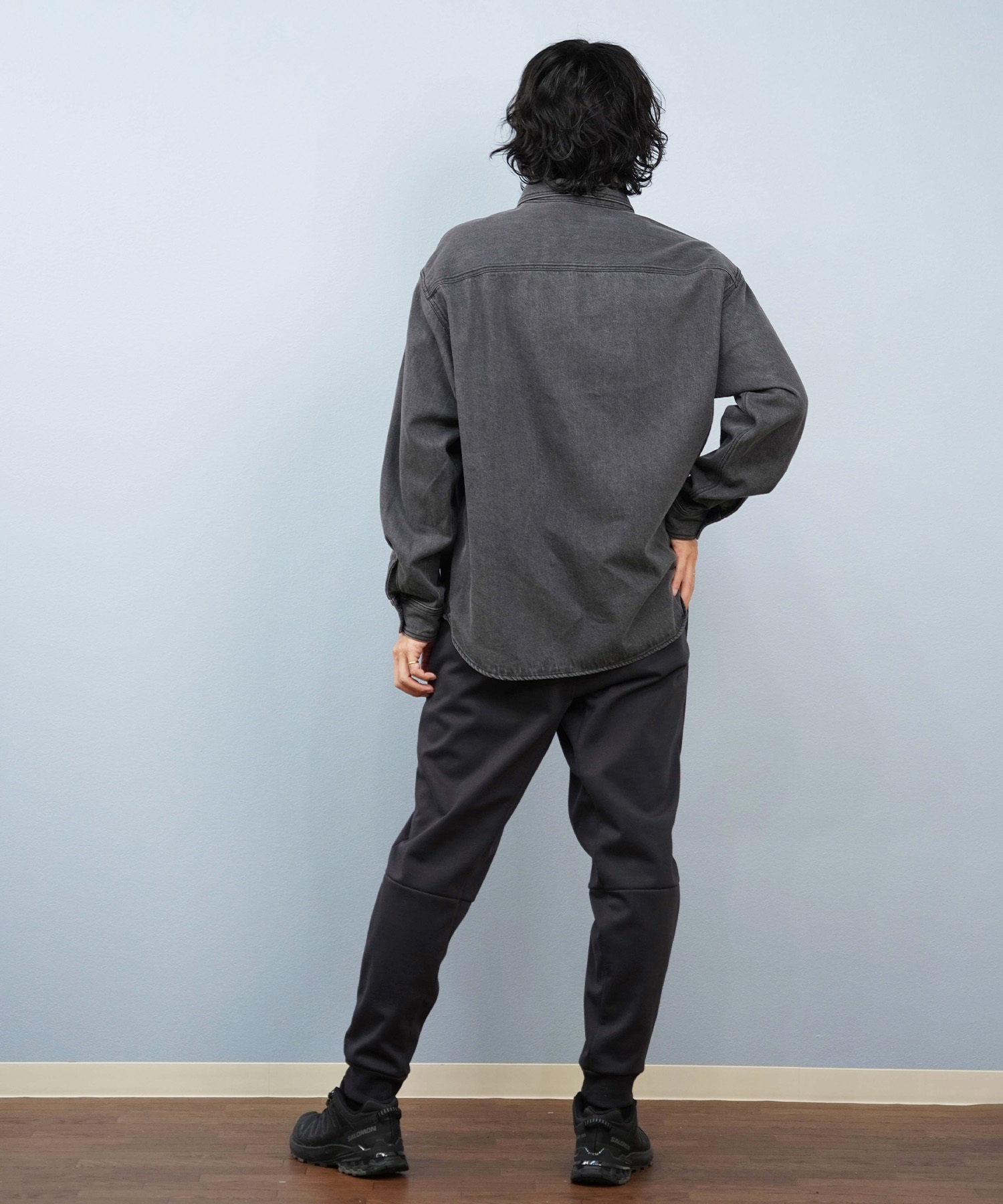 QUIKSILVER クイックシルバー ロングパンツ メンズ WR DOUBLE LOGO PANT フリースパンツ 防風 撥水 セットアップ対応 QPT254003(BLK-M)