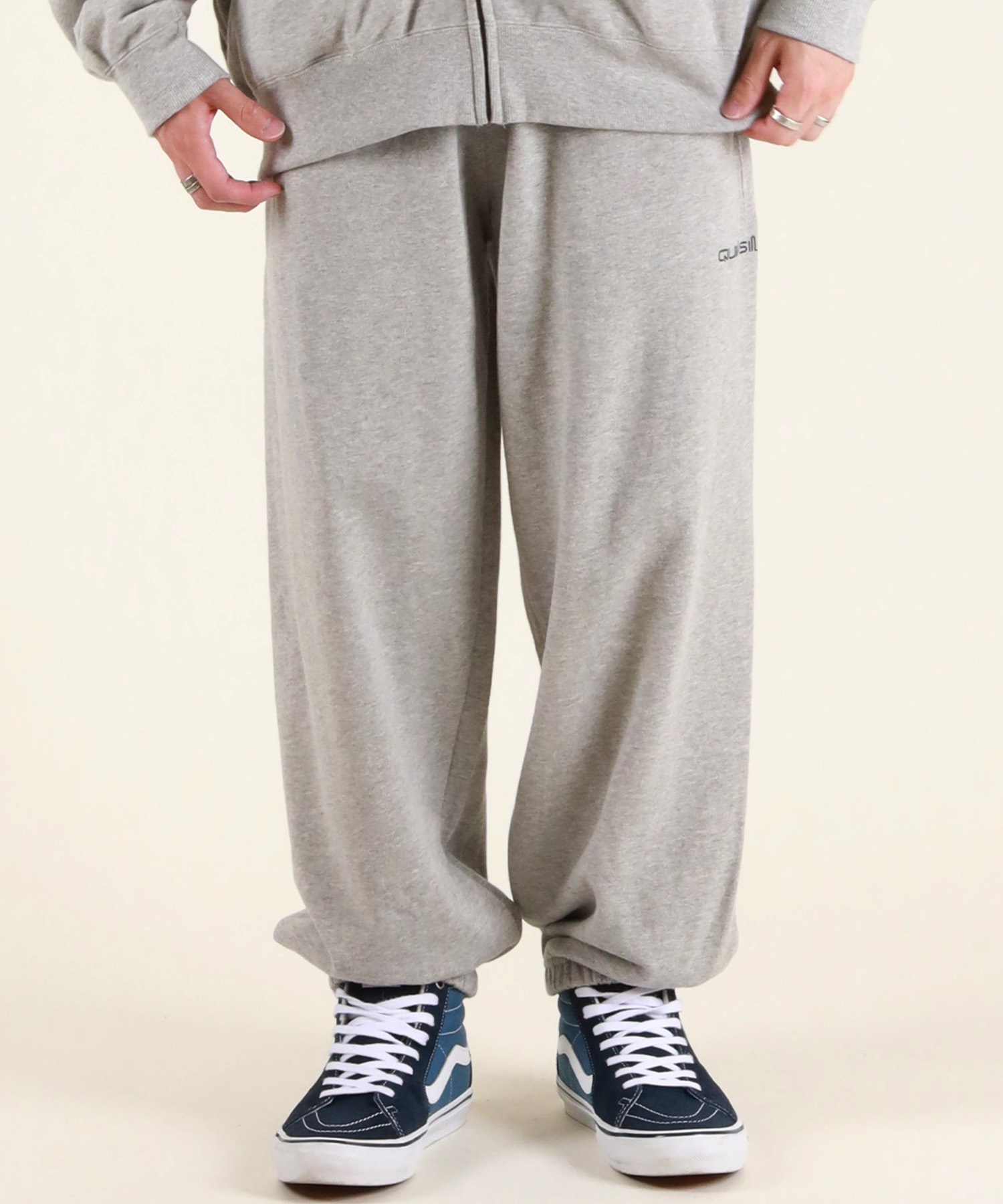 QUIKSILVER クイックシルバー ロングパンツ メンズ スウェット パンツ セットアップ対応 QPT254605M ムラサキスポーツ限定(BLK-M)