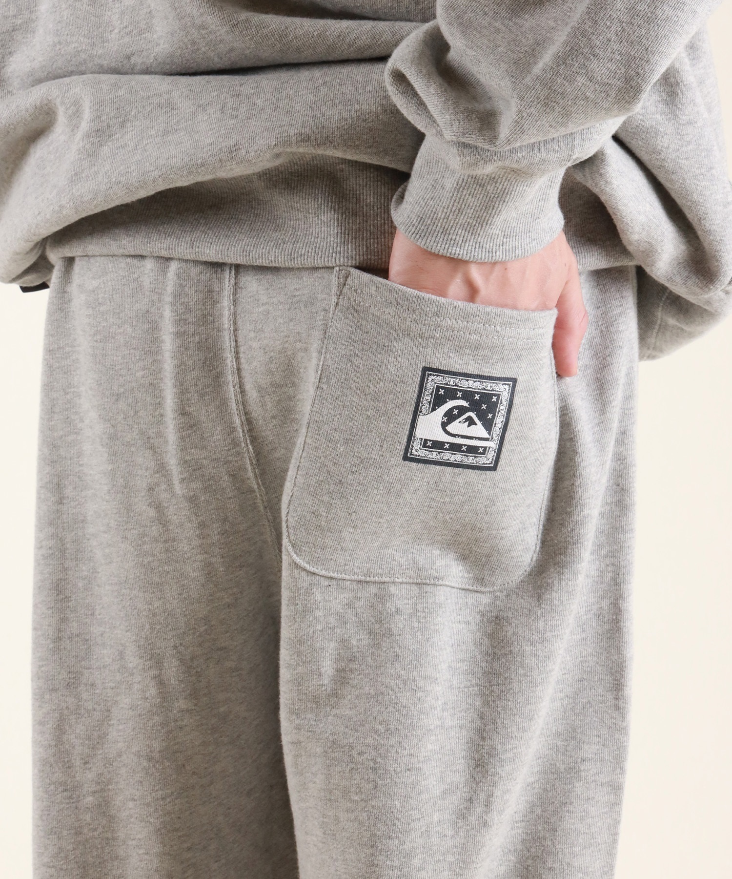 QUIKSILVER クイックシルバー ロングパンツ メンズ スウェット パンツ セットアップ対応 QPT254605M ムラサキスポーツ限定(BLK-M)