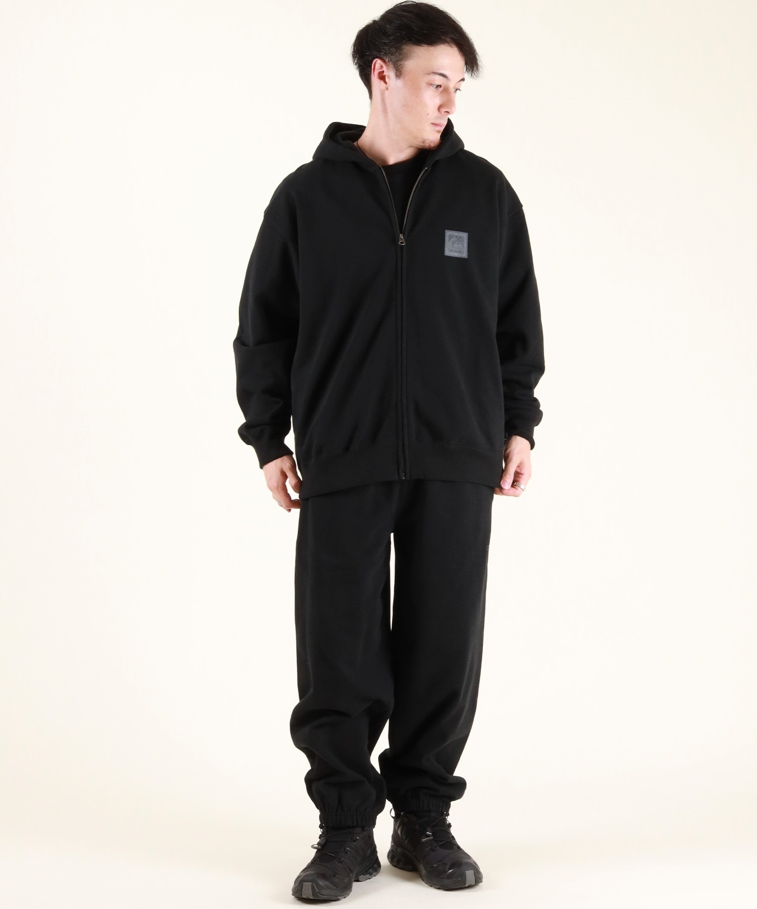 QUIKSILVER クイックシルバー ロングパンツ メンズ スウェット パンツ セットアップ対応 QPT254605M ムラサキスポーツ限定(BLK-M)