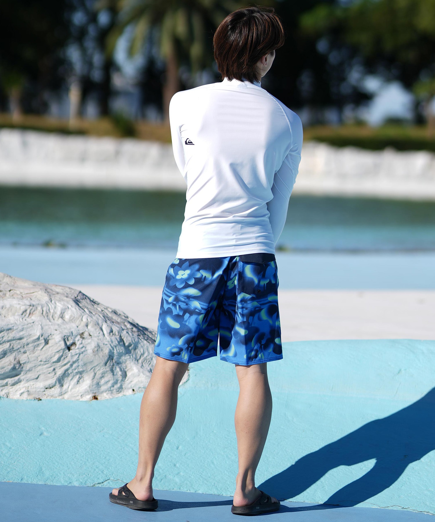 QUIKSILVER クイックシルバー 水着 海パン トランクス サーフパンツ メンズ ボードショーツ 19インチ HIGHLINE STRAIGHT LEG 19 EQYBS04881(KVJ6-28inch)