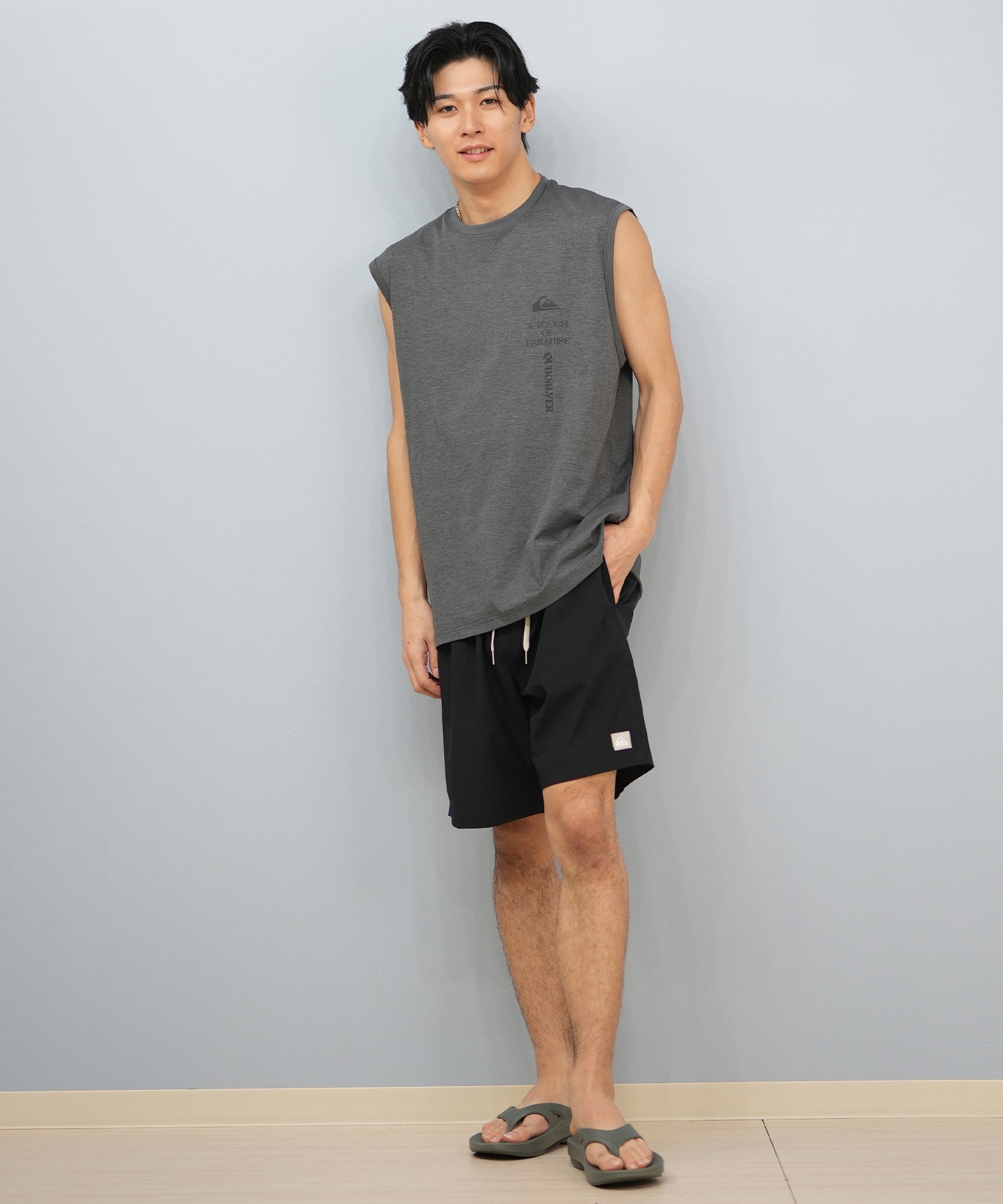 QUIKSILVER クイックシルバー 水着 海パン トランクス サーフパンツ メンズ ボードショーツ 水陸両用 19インチ QBS252006(KVJ0-M)