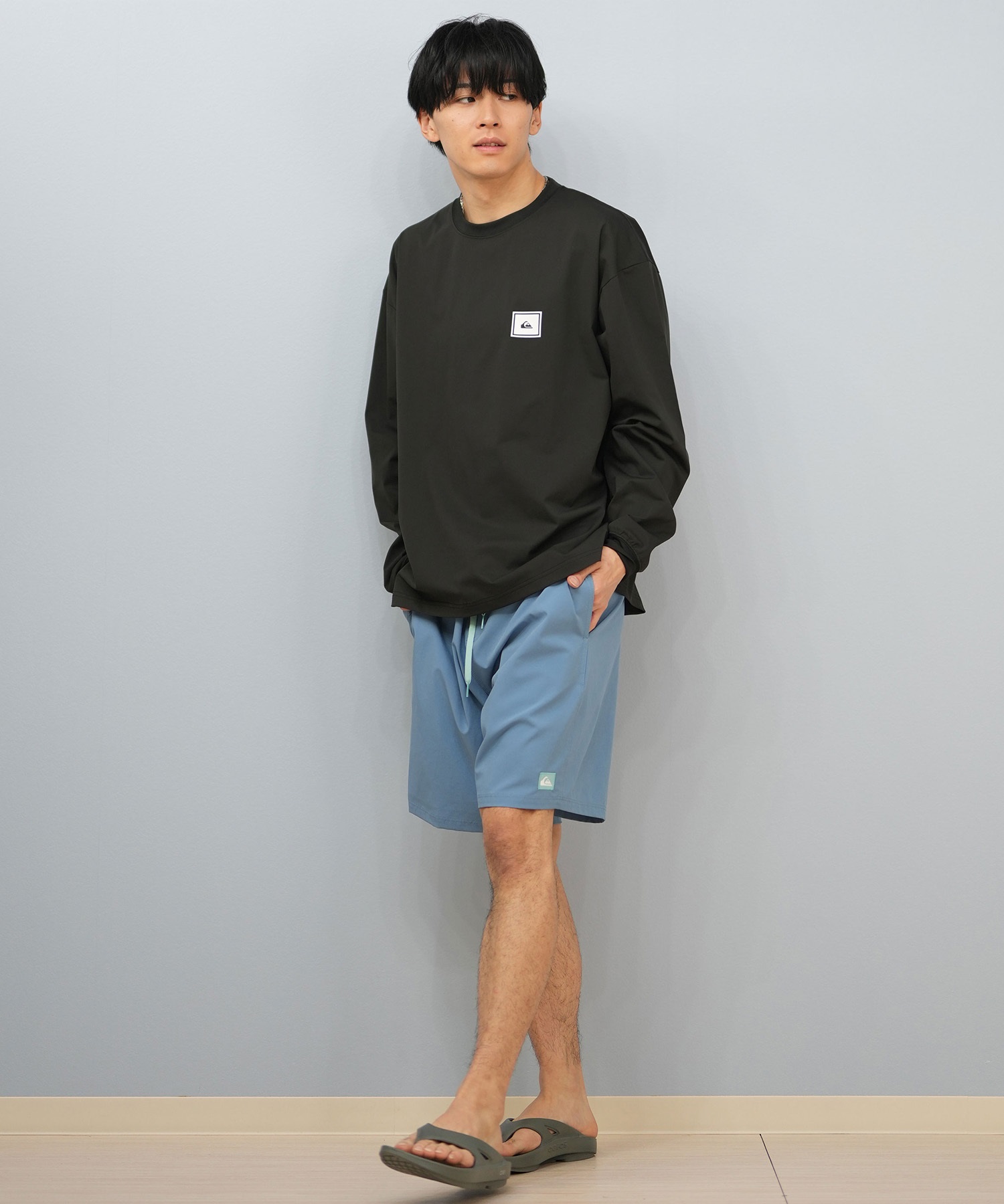 QUIKSILVER クイックシルバー 水着 海パン トランクス サーフパンツ メンズ ボードショーツ 水陸両用 19インチ QBS252006(KVJ0-M)