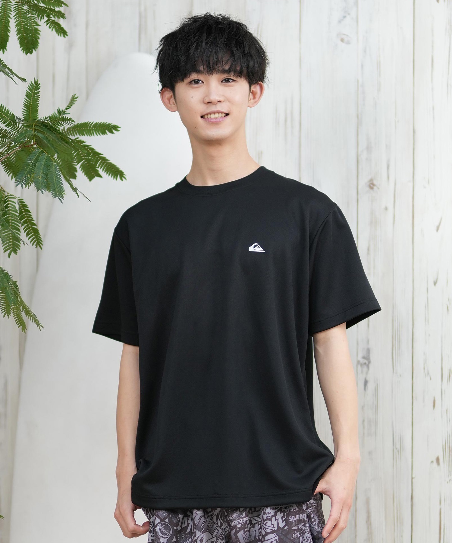 QUIKSILVER クイックシルバー ラッシュガード メンズ 半袖 Tシャツ 水陸両用 UVカット QLY251622M ムラサキスポーツ限定(WHT1-M)