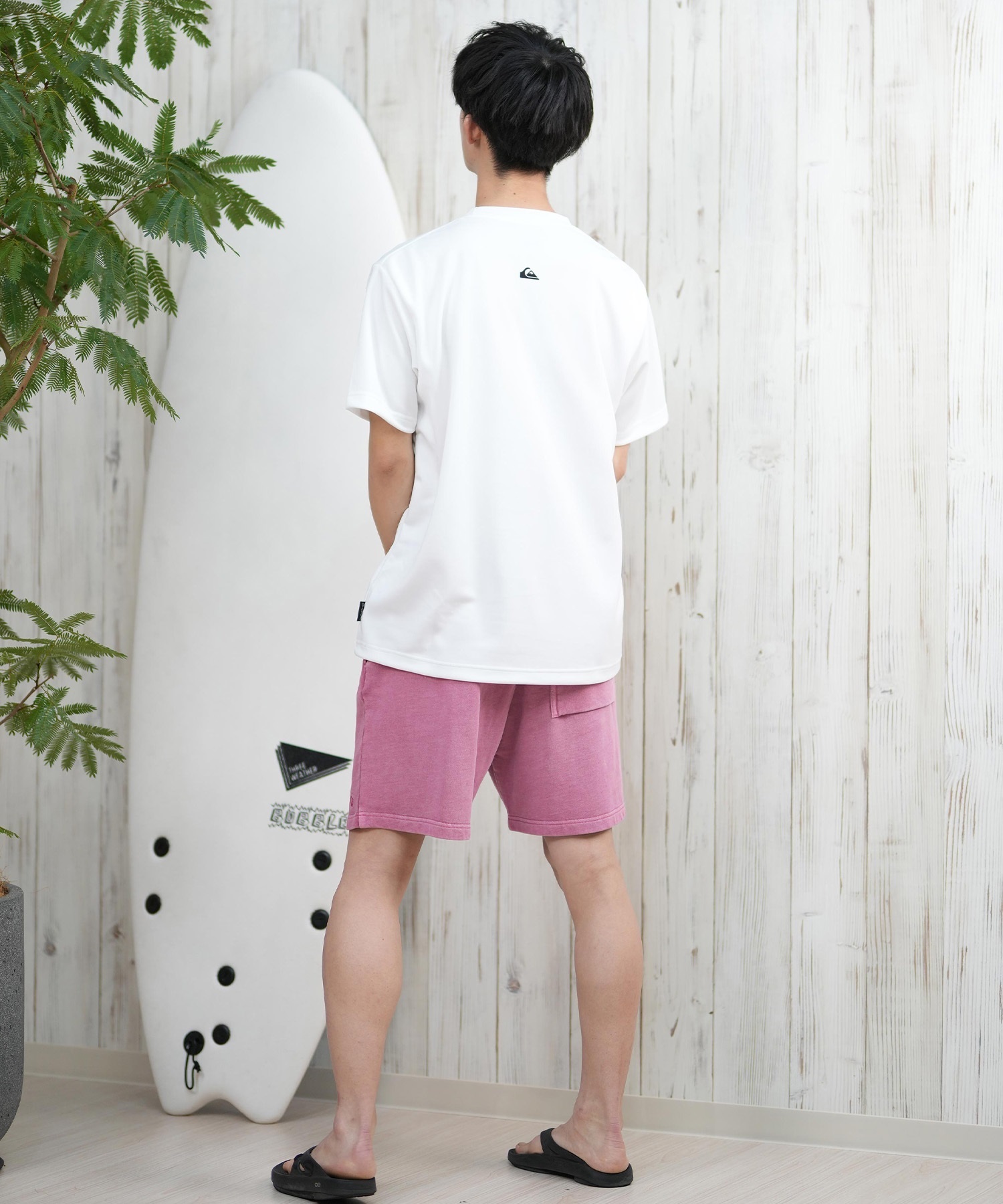 QUIKSILVER クイックシルバー ラッシュガード メンズ 半袖 Tシャツ 水陸両用 UVカット QLY251622M ムラサキスポーツ限定(WHT1-M)