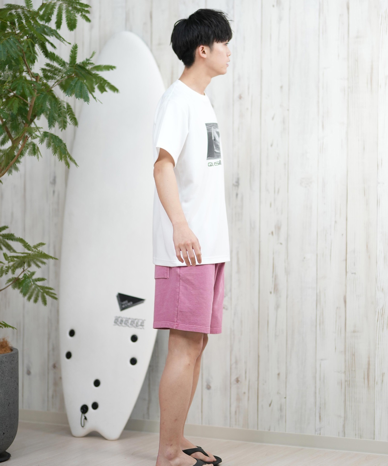 QUIKSILVER クイックシルバー ラッシュガード メンズ 半袖 Tシャツ 水陸両用 UVカット QLY251622M ムラサキスポーツ限定(WHT1-M)