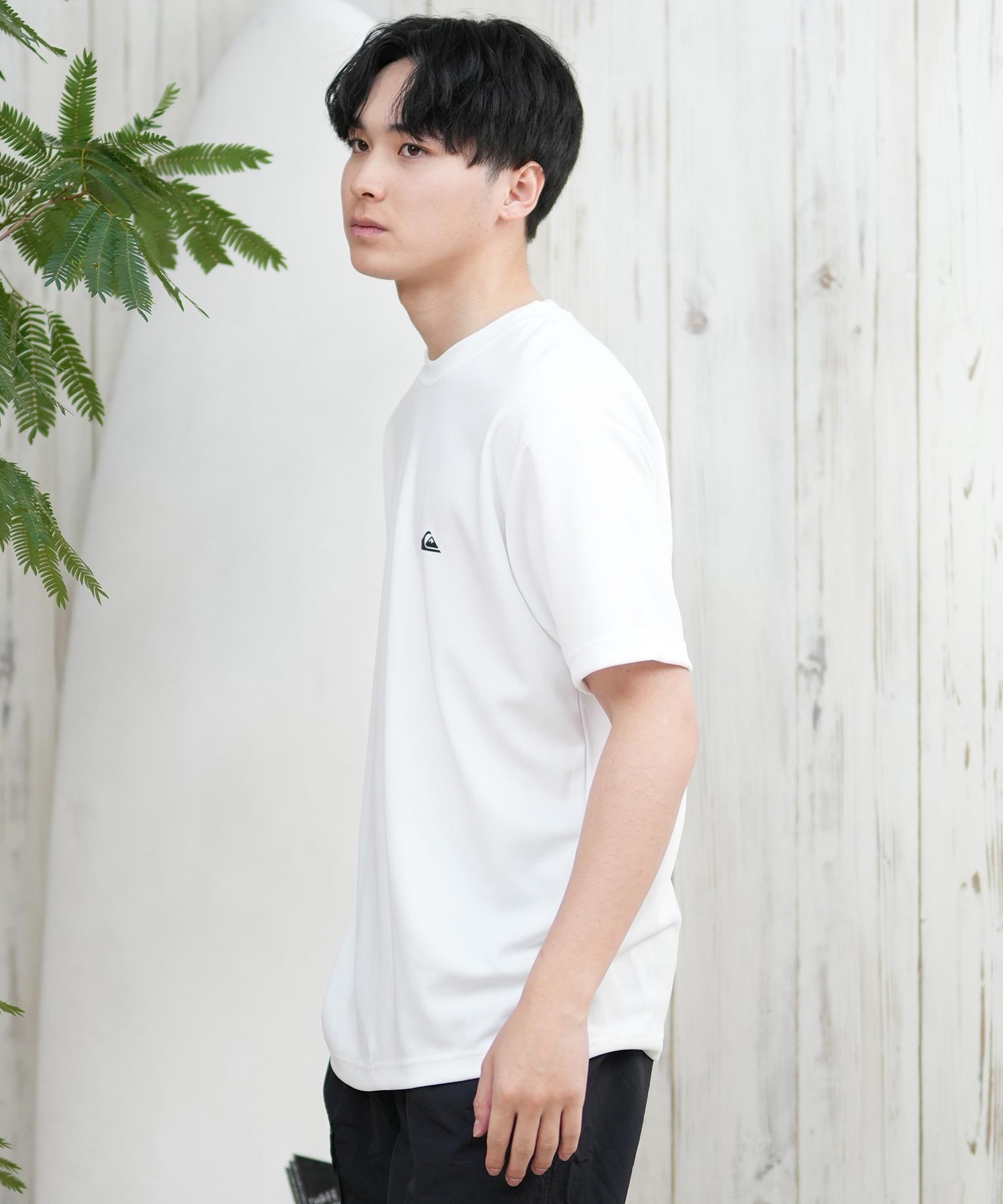QUIKSILVER クイックシルバー ラッシュガード メンズ 半袖 Tシャツ 水陸両用 UVカット QLY251622M ムラサキスポーツ限定(WHT1-M)