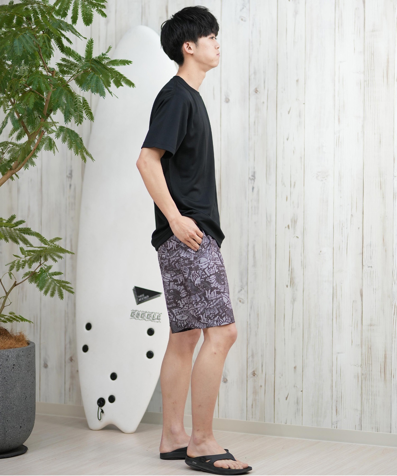 QUIKSILVER クイックシルバー ラッシュガード メンズ 半袖 Tシャツ 水陸両用 UVカット QLY251622M ムラサキスポーツ限定(WHT1-M)