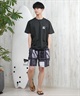 QUIKSILVER クイックシルバー ラッシュガード メンズ 半袖 Tシャツ バックプリント 水陸両用 UVカット QLY251624M ムラサキスポーツ限定(WHT1-M)