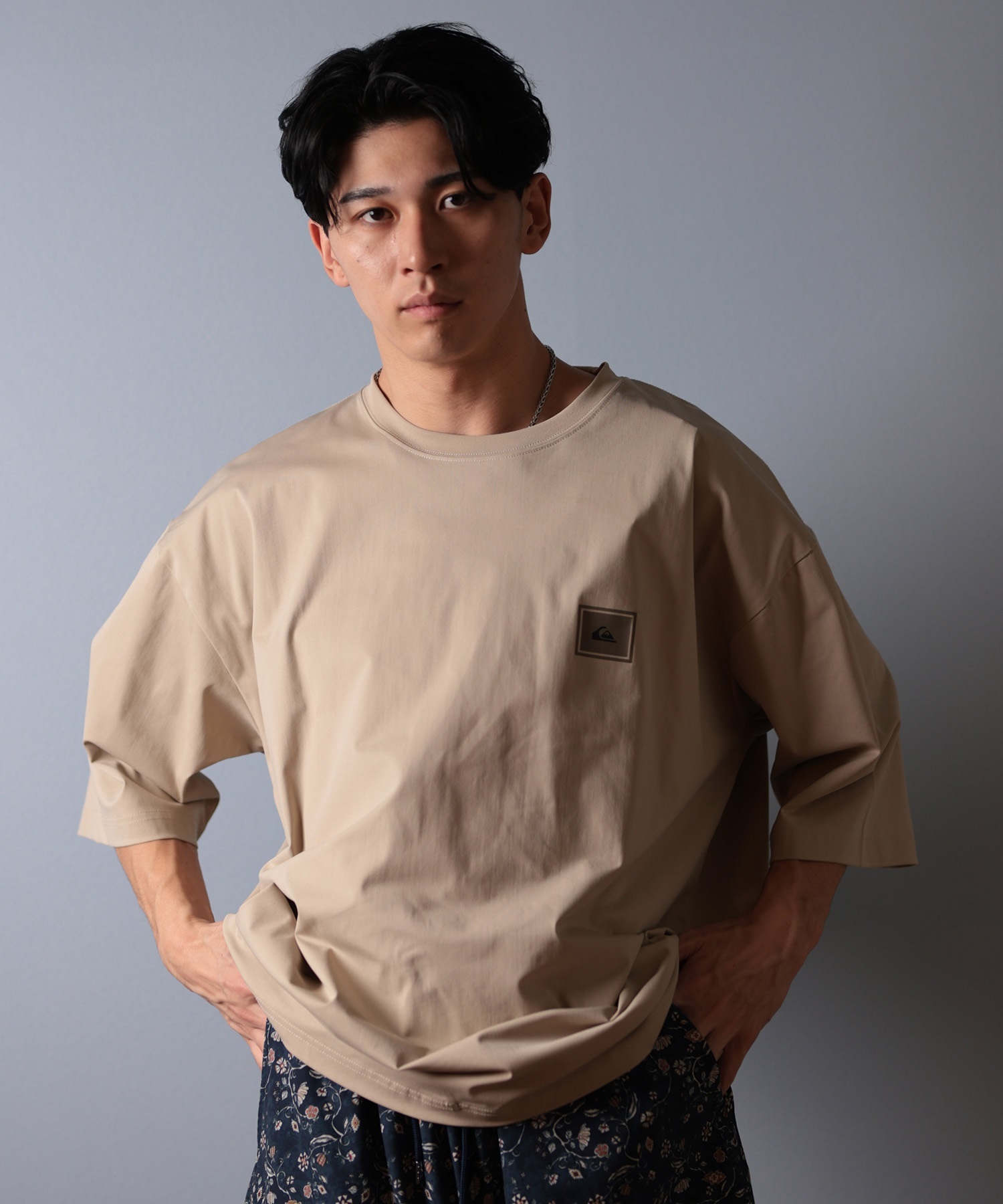 QUIKSILVER クイックシルバー ラッシュガード メンズ 半袖 Tシャツ バックプリント 水陸両用 UVカット QLY251625M ムラサキスポーツ限定(WHT-M)