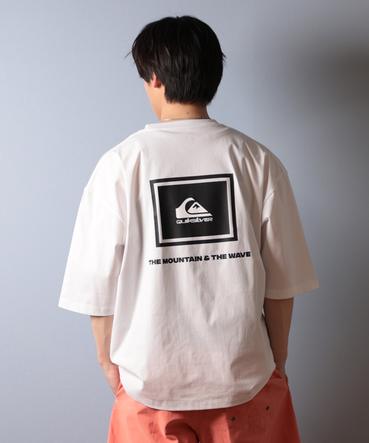 QUIKSILVER クイックシルバー ラッシュガード メンズ 半袖 Tシャツ バックプリント 水陸両用 UVカット QLY251625M ムラサキスポーツ限定(WHT-M)