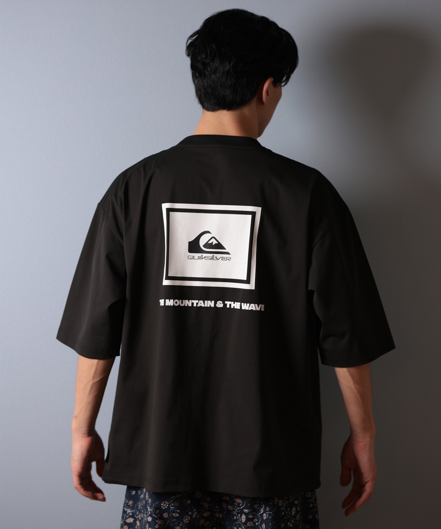 QUIKSILVER クイックシルバー ラッシュガード メンズ 半袖 Tシャツ バックプリント 水陸両用 UVカット QLY251625M ムラサキスポーツ限定(WHT-M)