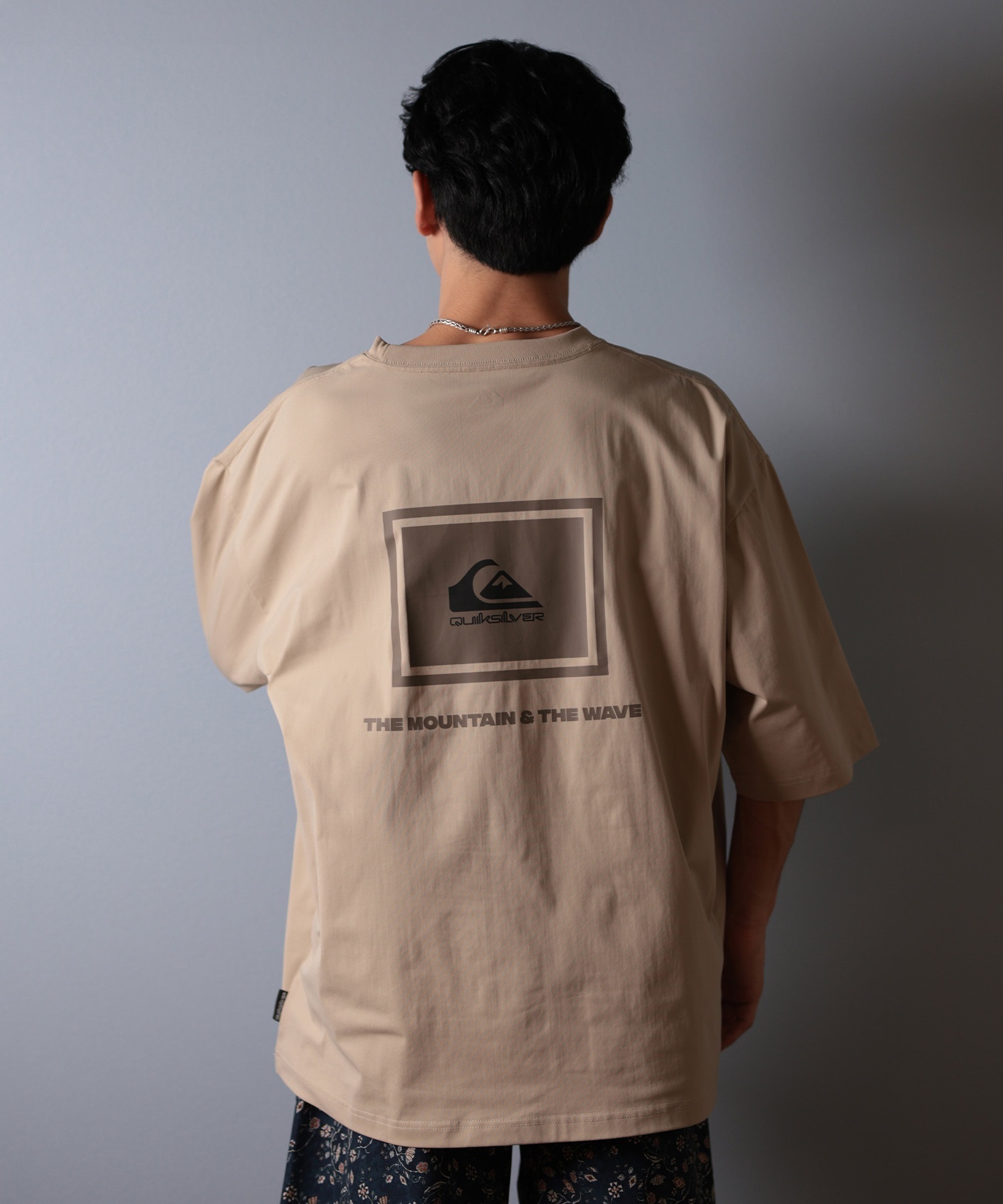 QUIKSILVER クイックシルバー ラッシュガード メンズ 半袖 Tシャツ バックプリント 水陸両用 UVカット QLY251625M ムラサキスポーツ限定(WHT-M)