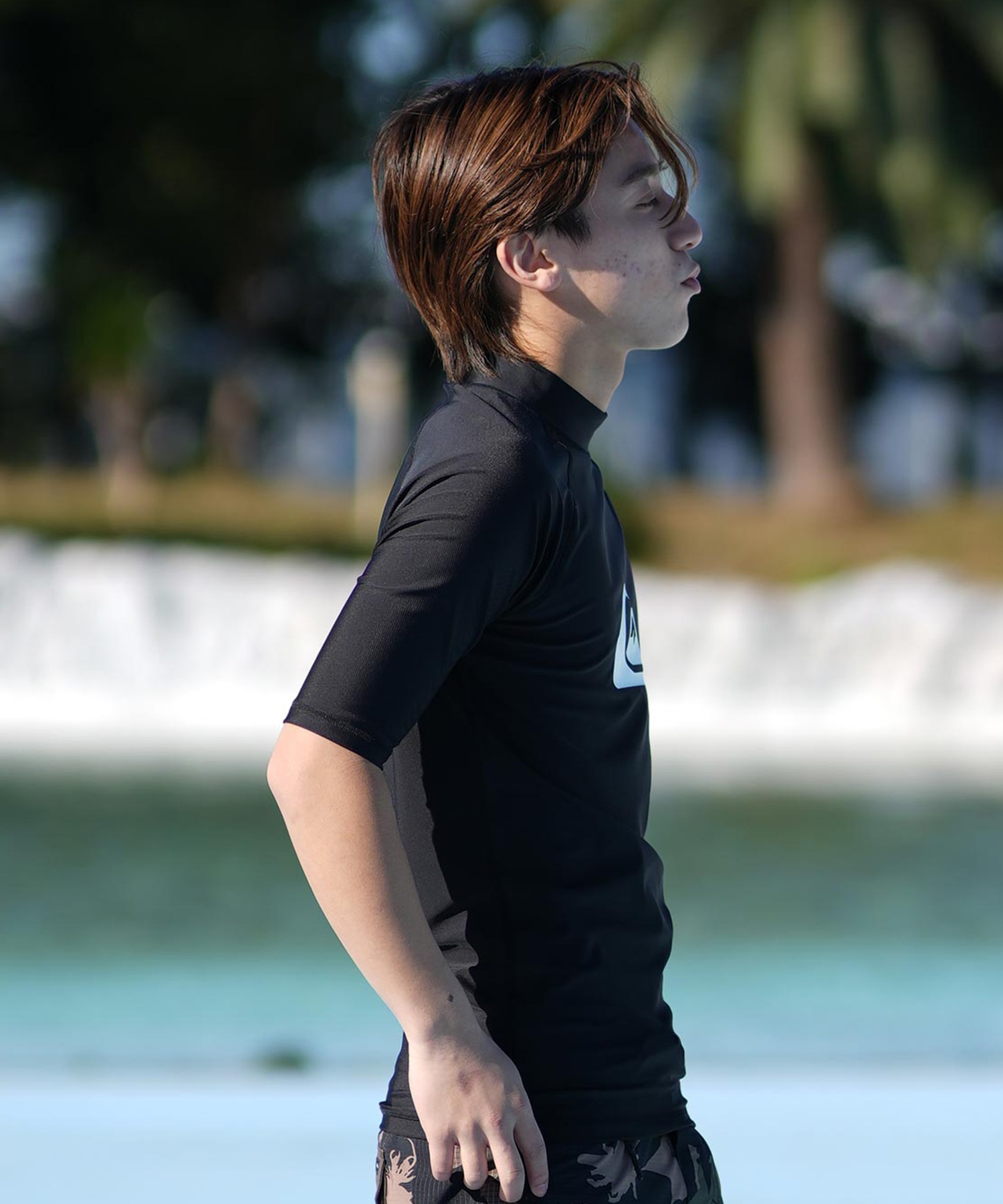 QUIKSILVER クイックシルバー 水着 ラッシュガード 半袖 Tシャツ