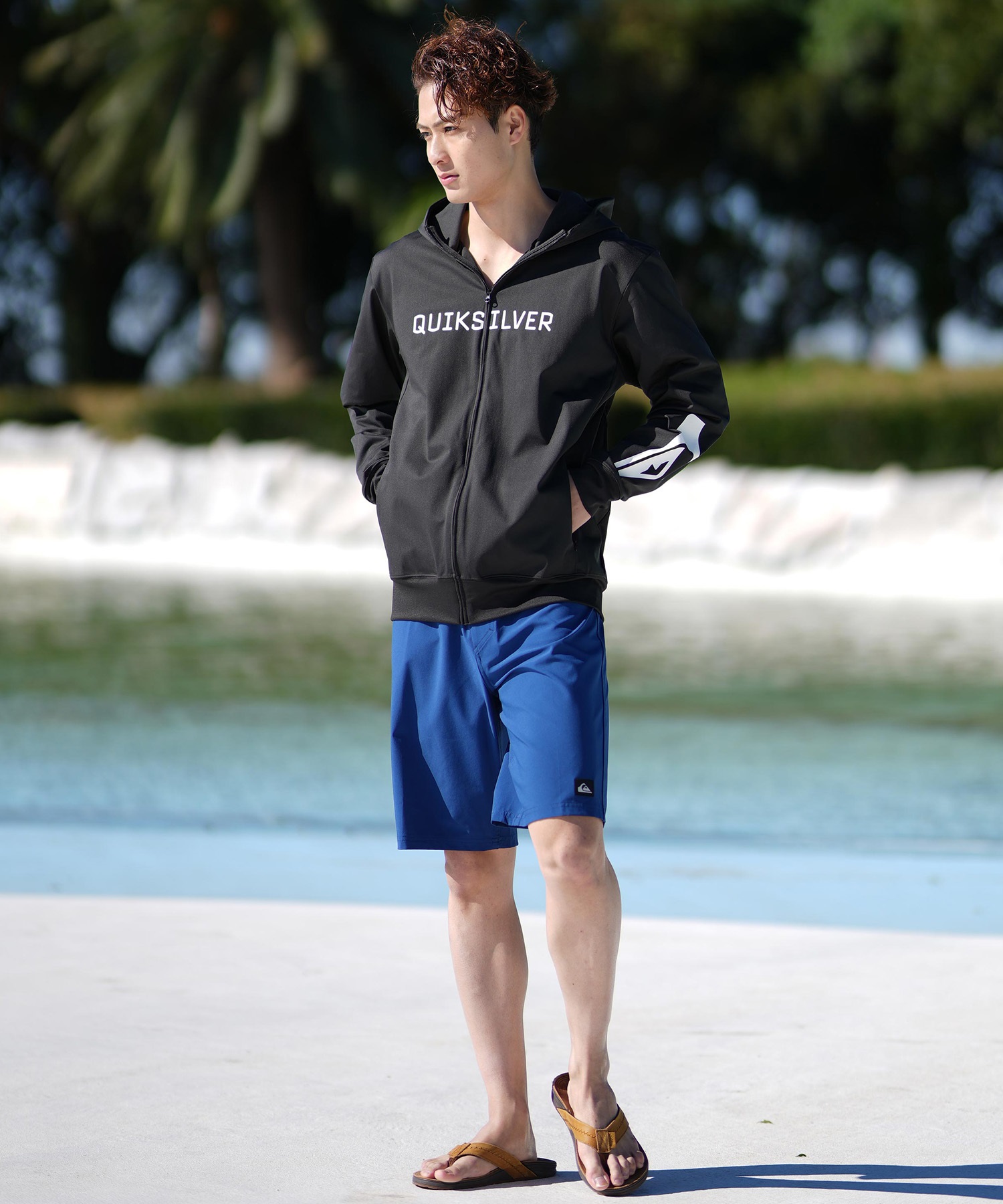 QUIKSILVER クイックシルバー 水着 ラッシュガード ジップアップ