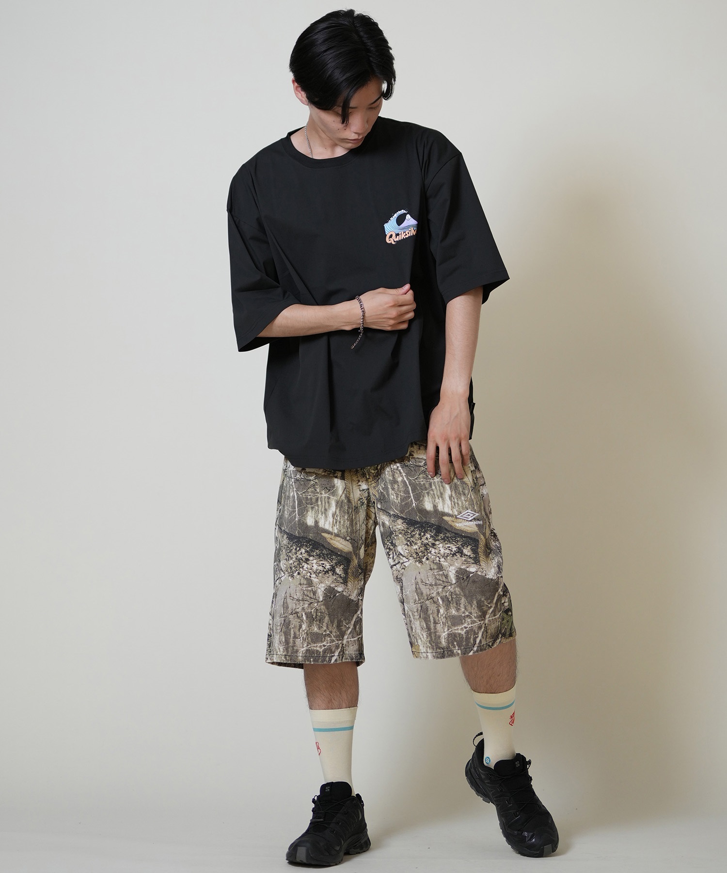 Quiksilver クイックシルバー 水着 ラッシュガード 半袖 Tシャツ