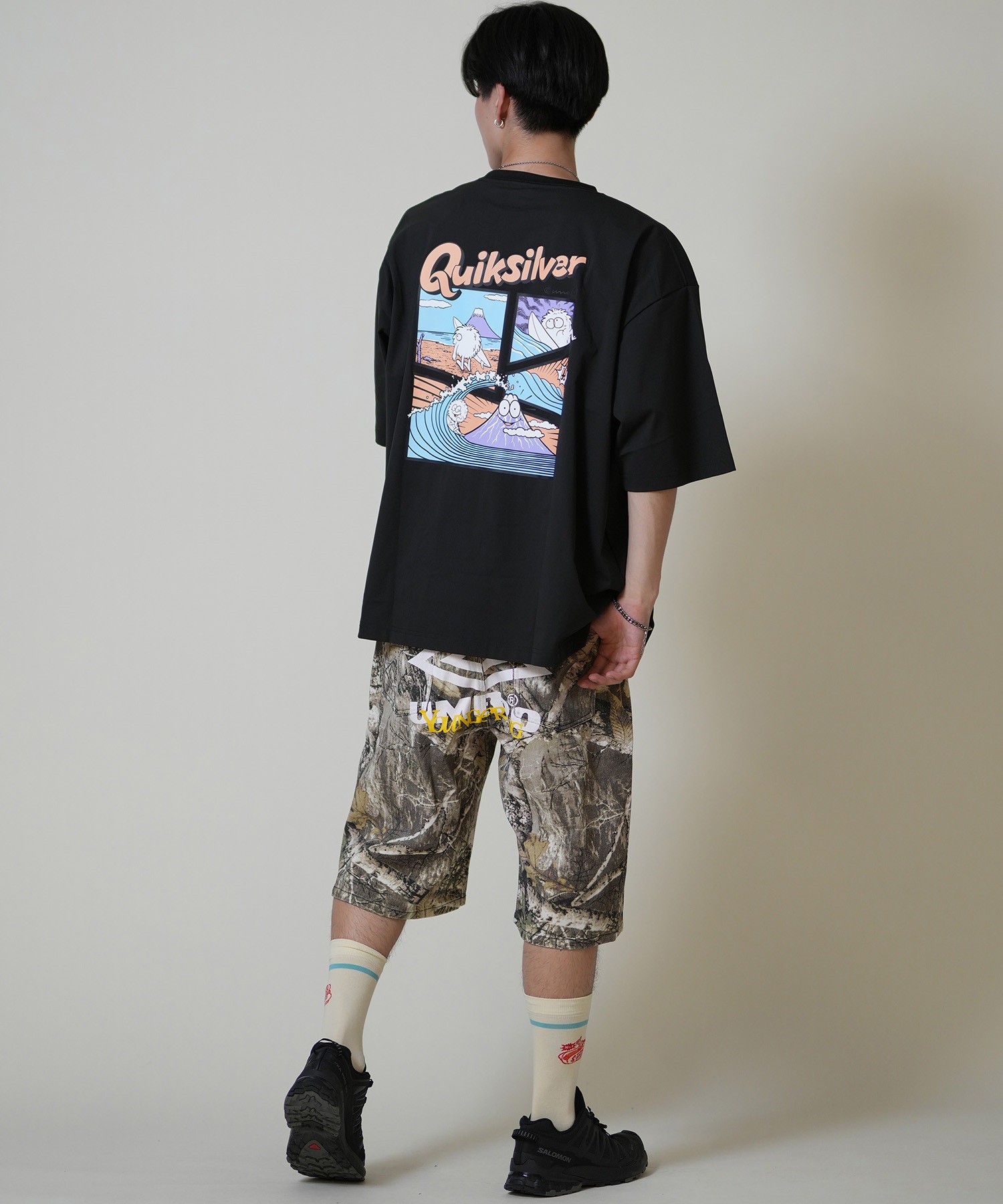 Quiksilver クイックシルバー 水着 ラッシュガード 半袖 Tシャツ