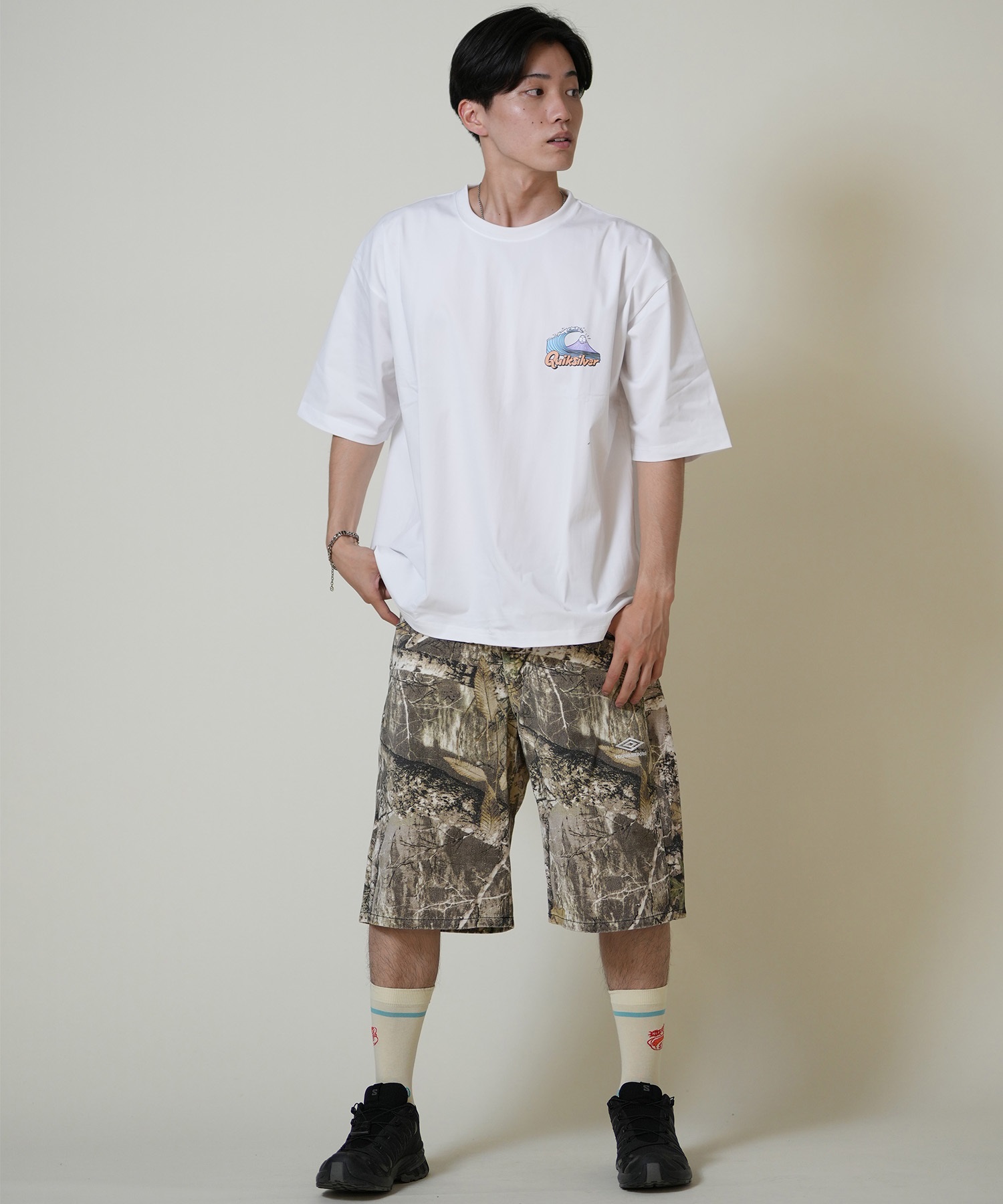 Quiksilver クイックシルバー 水着 ラッシュガード 半袖 Tシャツ