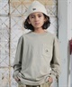 QUIKSILVER クイックシルバー 長袖 Tシャツ ロンT キッズ ジュニア 子供 バックプリント ロゴ BW HISTORY POCKET LT YOUTH KLT254001(BLK-130cm)