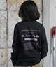 QUIKSILVER クイックシルバー 長袖 Tシャツ ロンT キッズ ジュニア 子供 バックプリント ロゴ BW HISTORY POCKET LT YOUTH KLT254001(BLK-130cm)