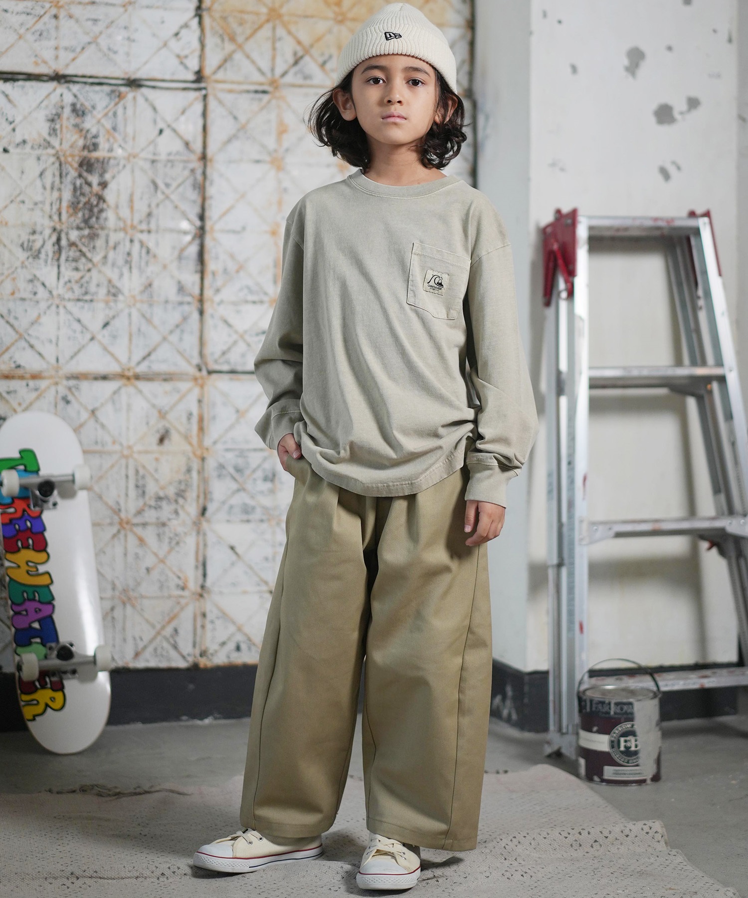 QUIKSILVER クイックシルバー 長袖 Tシャツ ロンT キッズ ジュニア