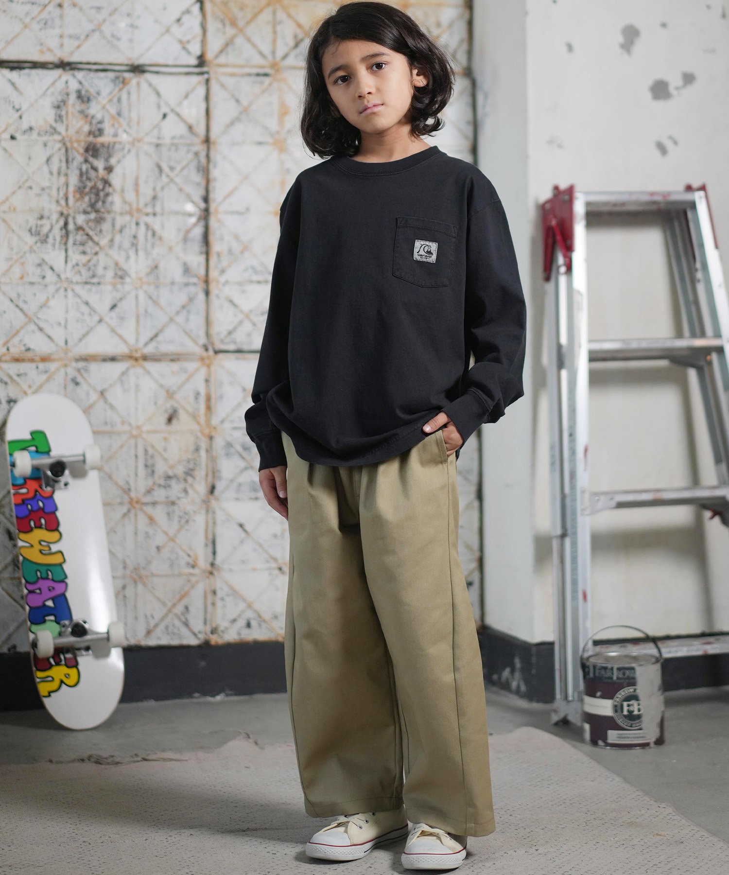 QUIKSILVER クイックシルバー 長袖 Tシャツ ロンT キッズ ジュニア