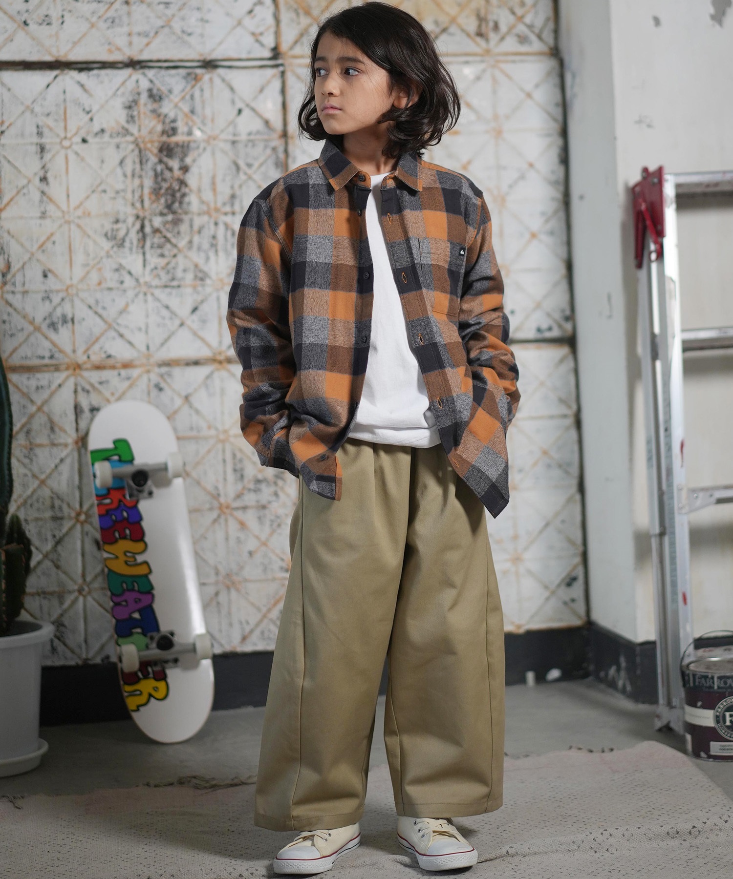 QUIKSILVER クイックシルバー 長袖 シャツ キッズ ジュニア 子供