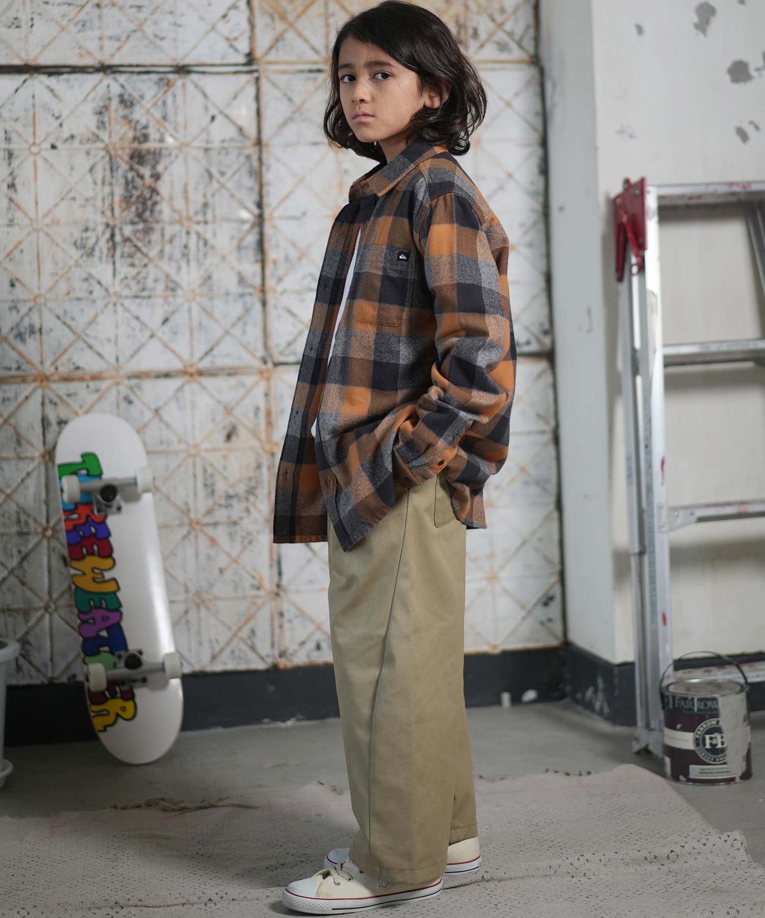 QUIKSILVER クイックシルバー 長袖 シャツ キッズ ジュニア 子供