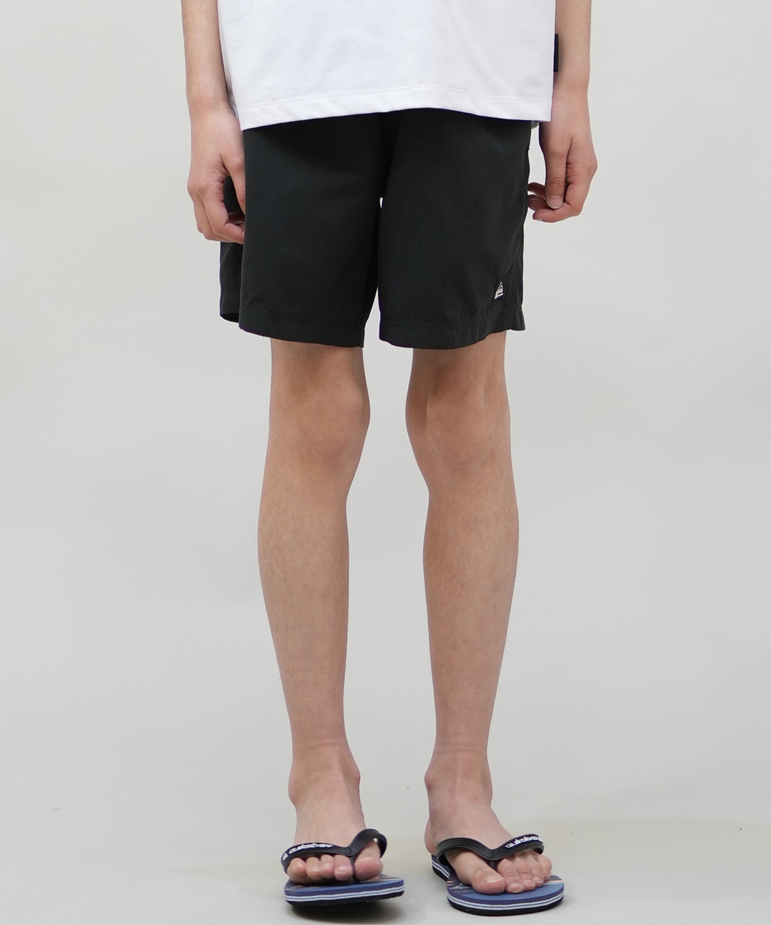 QUIKSILVER クイックシルバー 水着 海パン トランクス サーフパンツ キッズ ジュニア 子供 EVERYDAY SOLID VL YTH 14 EQBJV03517(BLK-130cm)