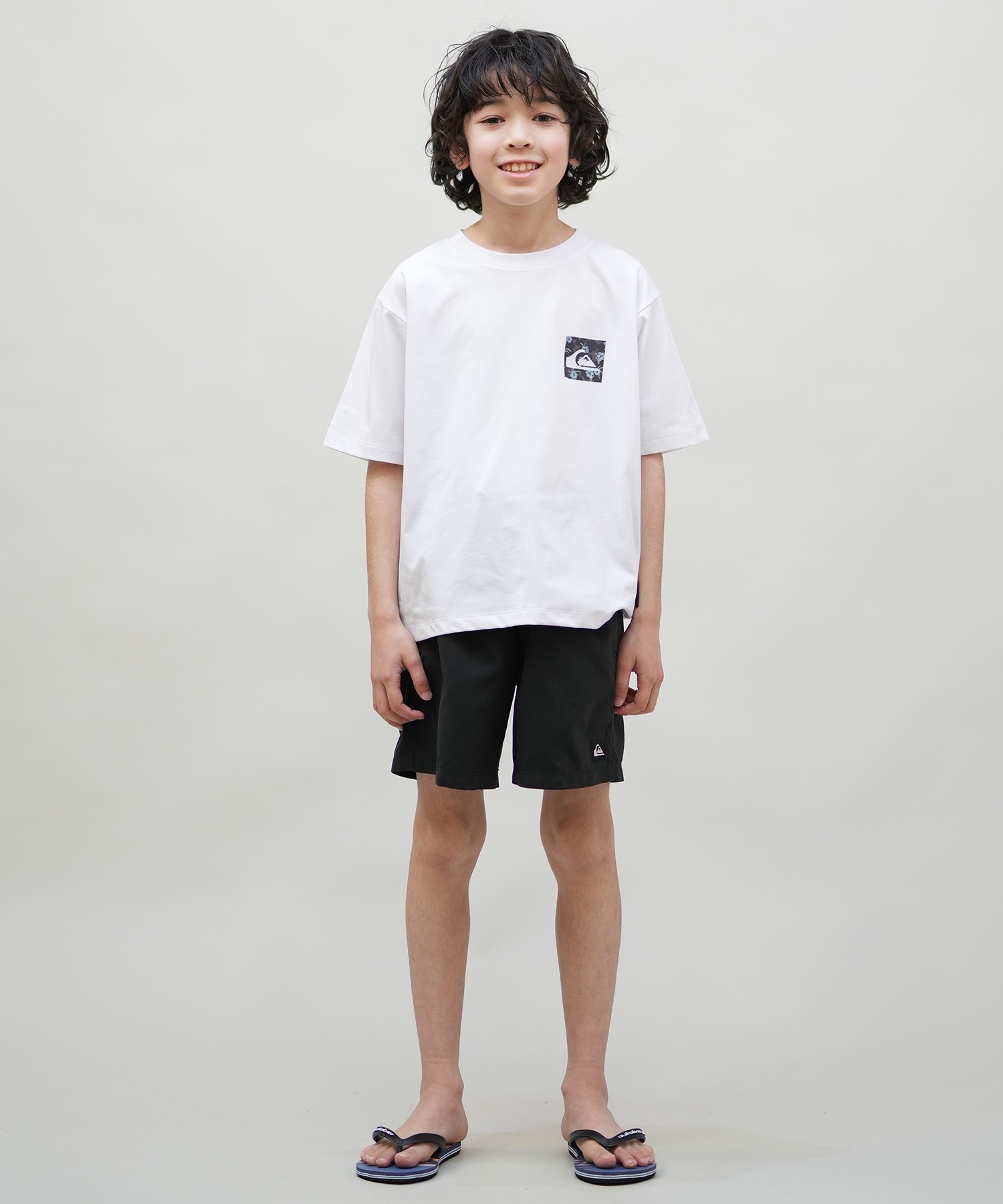 QUIKSILVER クイックシルバー 水着 海パン トランクス サーフパンツ キッズ ジュニア 子供 EVERYDAY SOLID VL YTH 14 EQBJV03517(BLK-130cm)