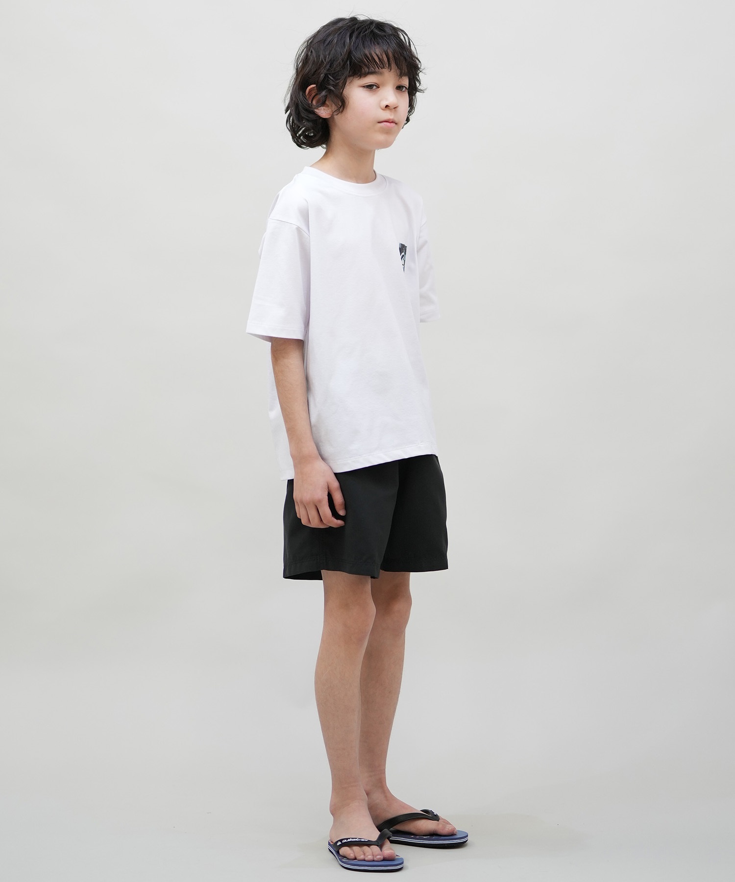 QUIKSILVER クイックシルバー 水着 海パン トランクス サーフパンツ キッズ ジュニア 子供 EVERYDAY SOLID VL YTH 14 EQBJV03517(BLK-130cm)
