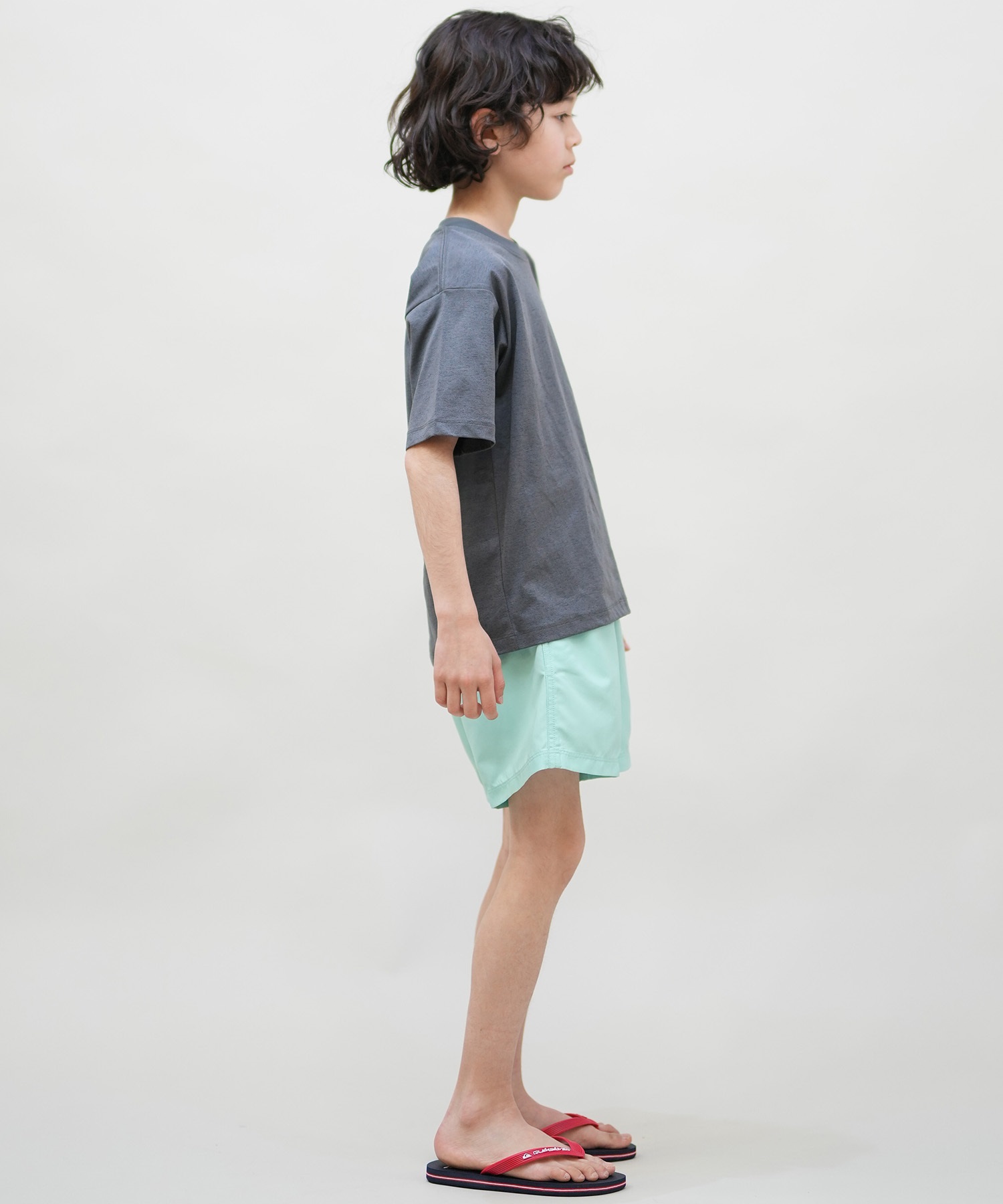 QUIKSILVER クイックシルバー 水着 海パン トランクス サーフパンツ キッズ ジュニア 子供 EVERYDAY SOLID VL YTH 14 EQBJV03517(BLK-130cm)