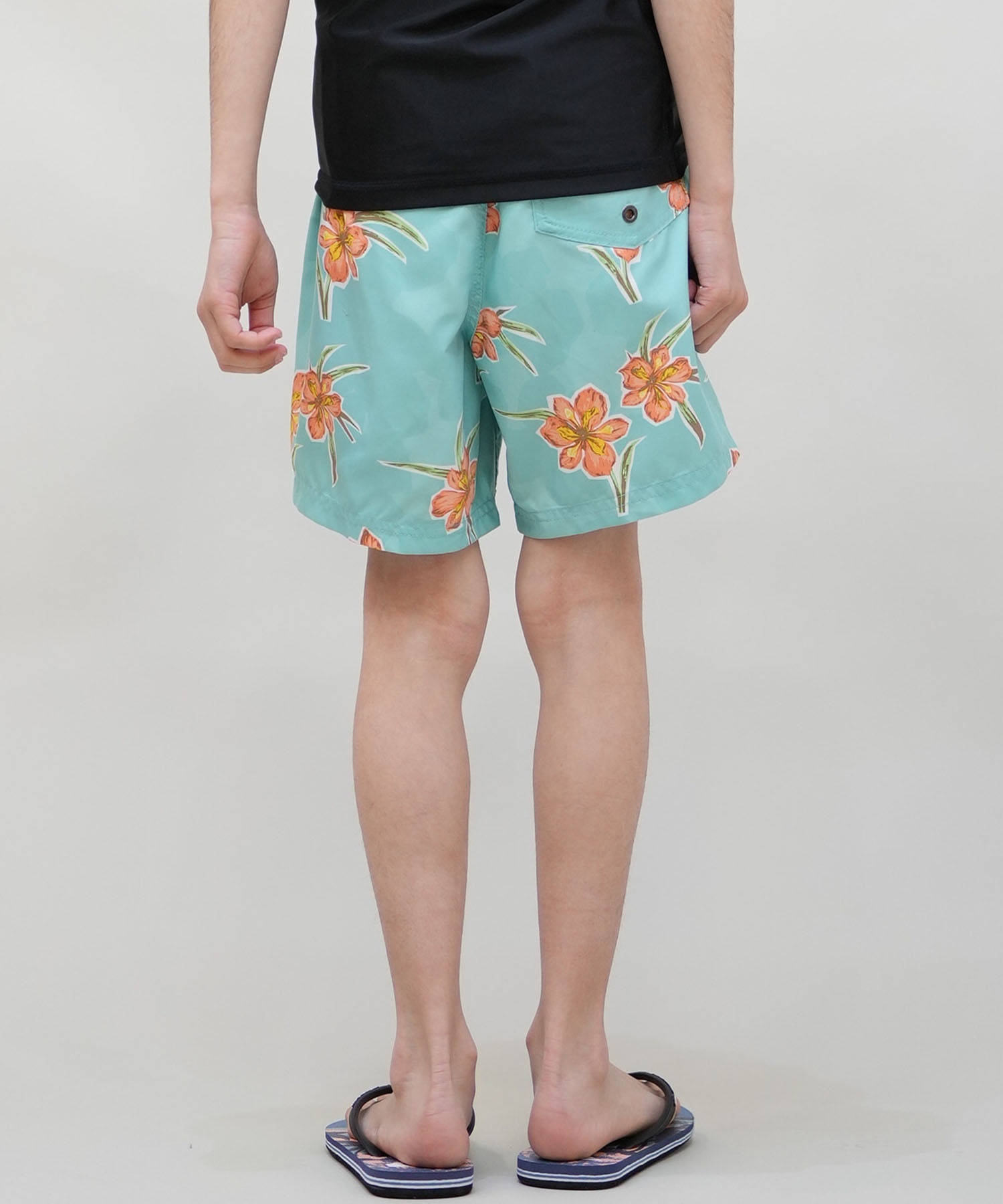QUIKSILVER クイックシルバー 水着 海パン トランクス キッズ ジュニア 子供 EVERYDAY STRAIGHT VL YTH14 KBS251001(BLK-130cm)