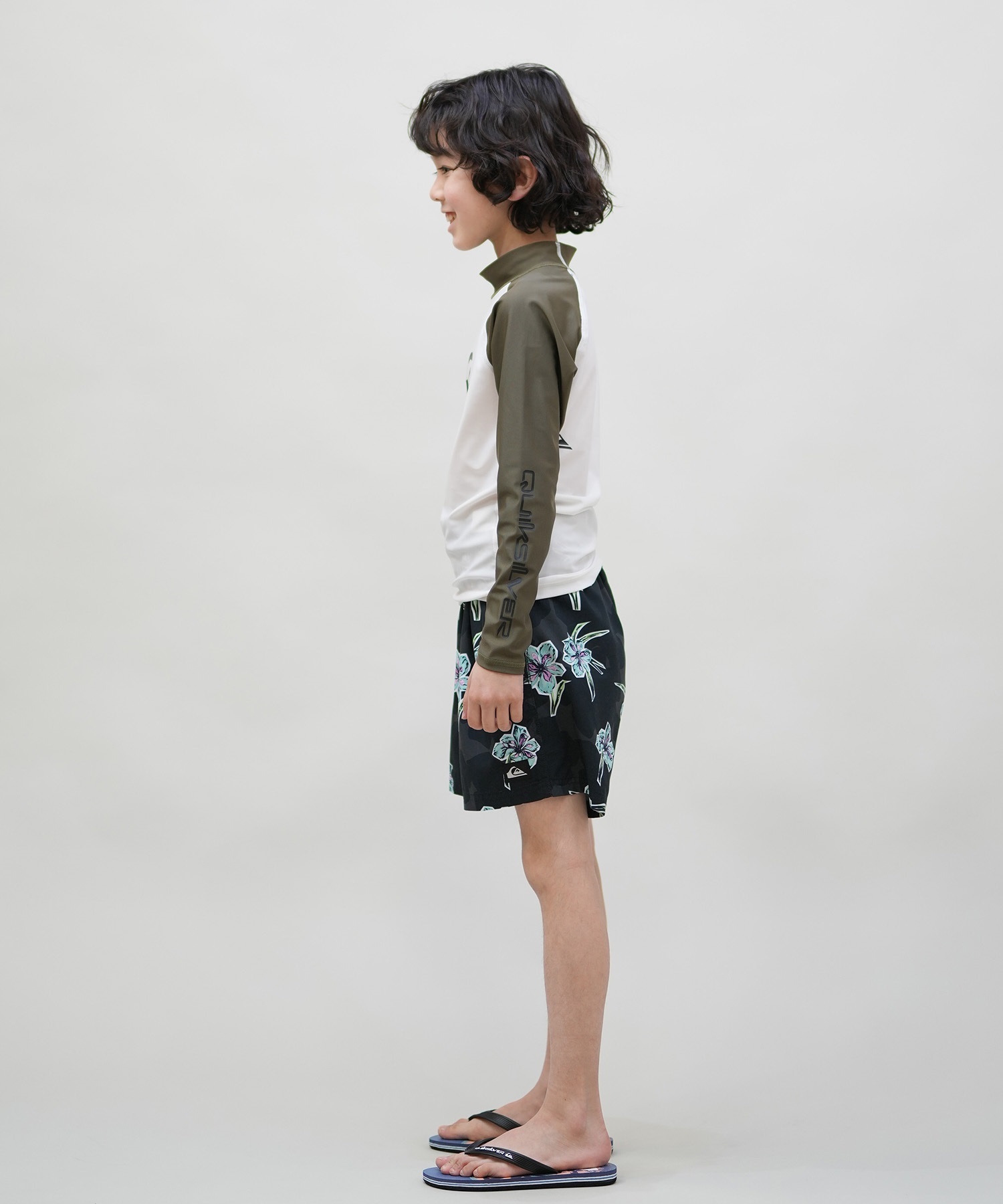 QUIKSILVER クイックシルバー 水着 海パン トランクス キッズ ジュニア 子供 EVERYDAY STRAIGHT VL YTH14 KBS251001(BLK-130cm)