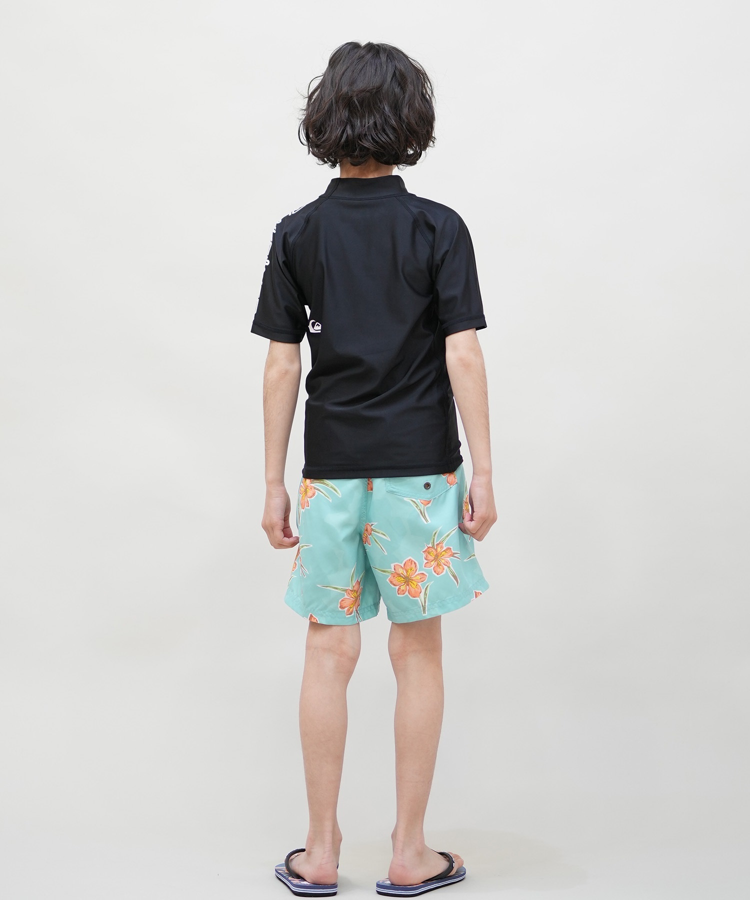 QUIKSILVER クイックシルバー 水着 海パン トランクス キッズ ジュニア 子供 EVERYDAY STRAIGHT VL YTH14 KBS251001(BLK-130cm)