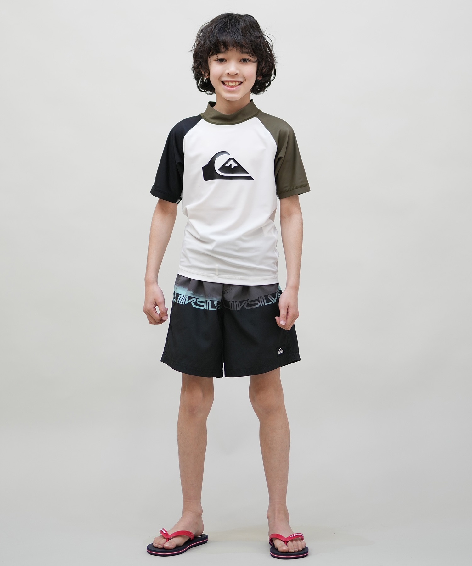 QUIKSILVER クイックシルバー 水着 ラッシュガード 半袖 Tシャツ ロンT