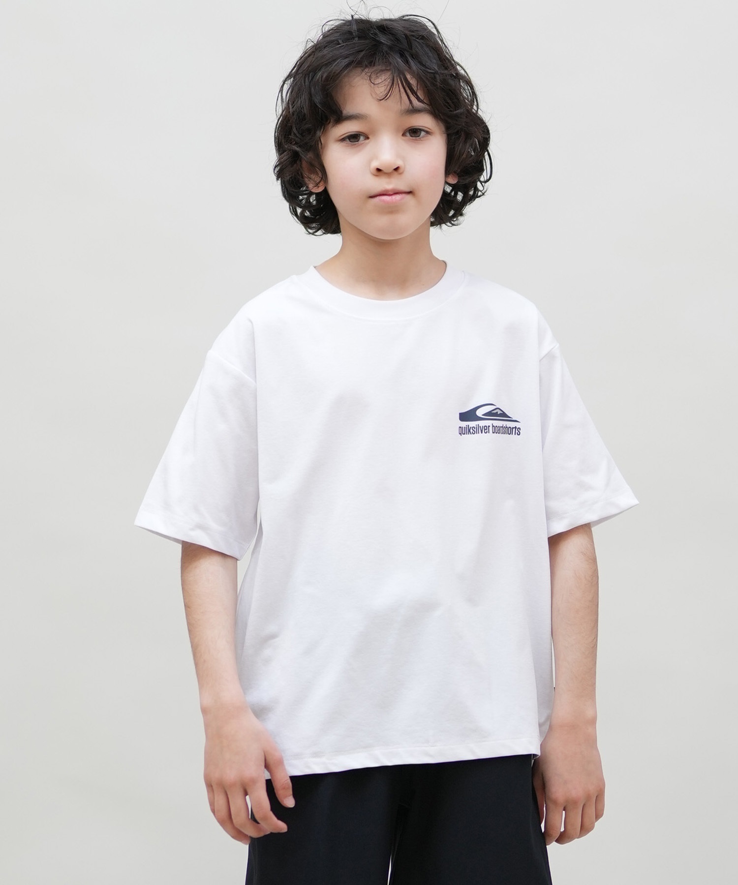 QUIKSILVER クイックシルバー 水着 ラッシュガード 半袖 Tシャツ キッズ ジュニア 子供 UVカット GC QUIK DROP SS YOUTH KLY251602M(WHT-130cm)